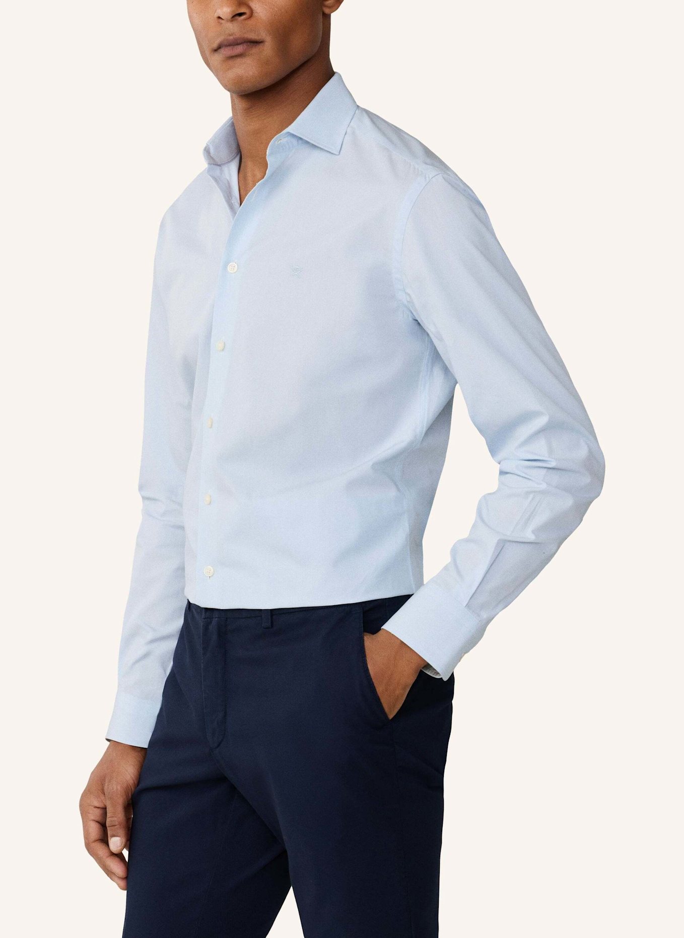 HACKETT LONDON Freizeithemd HAIRLINE STRIPE: HELLBLAU