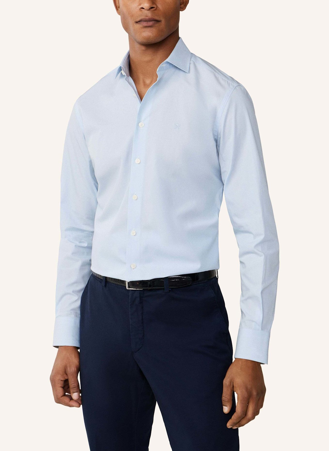 HACKETT LONDON Freizeithemd HAIRLINE STRIPE: HELLBLAU