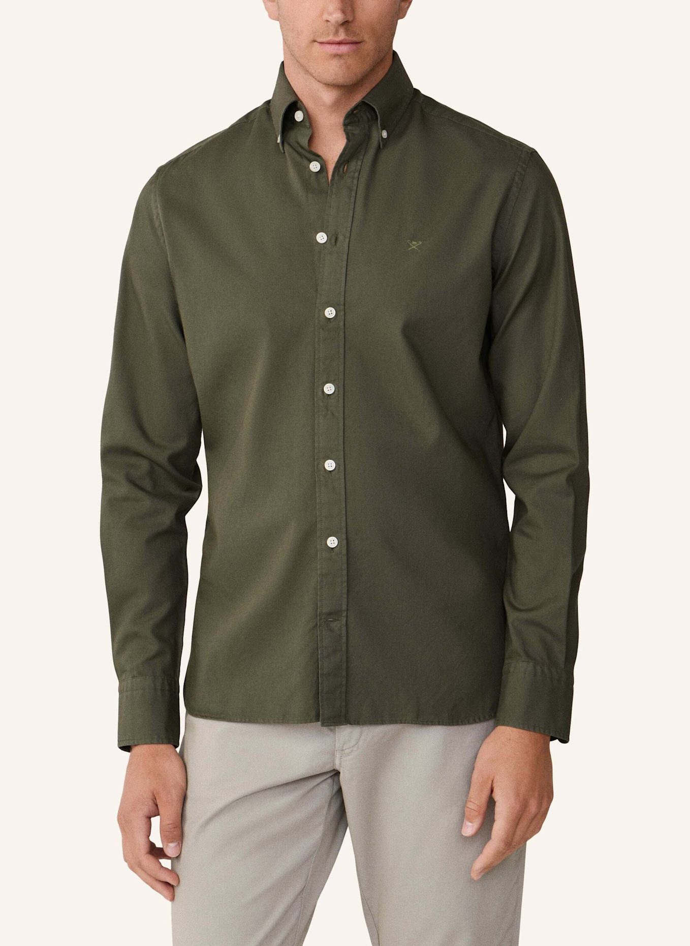 HACKETT LONDON Freizeithemd ESS GMT DYED OXFORD: GRÜN