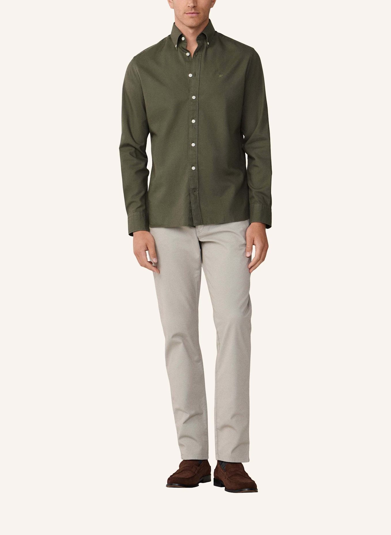 HACKETT LONDON Freizeithemd ESS GMT DYED OXFORD: GRÜN