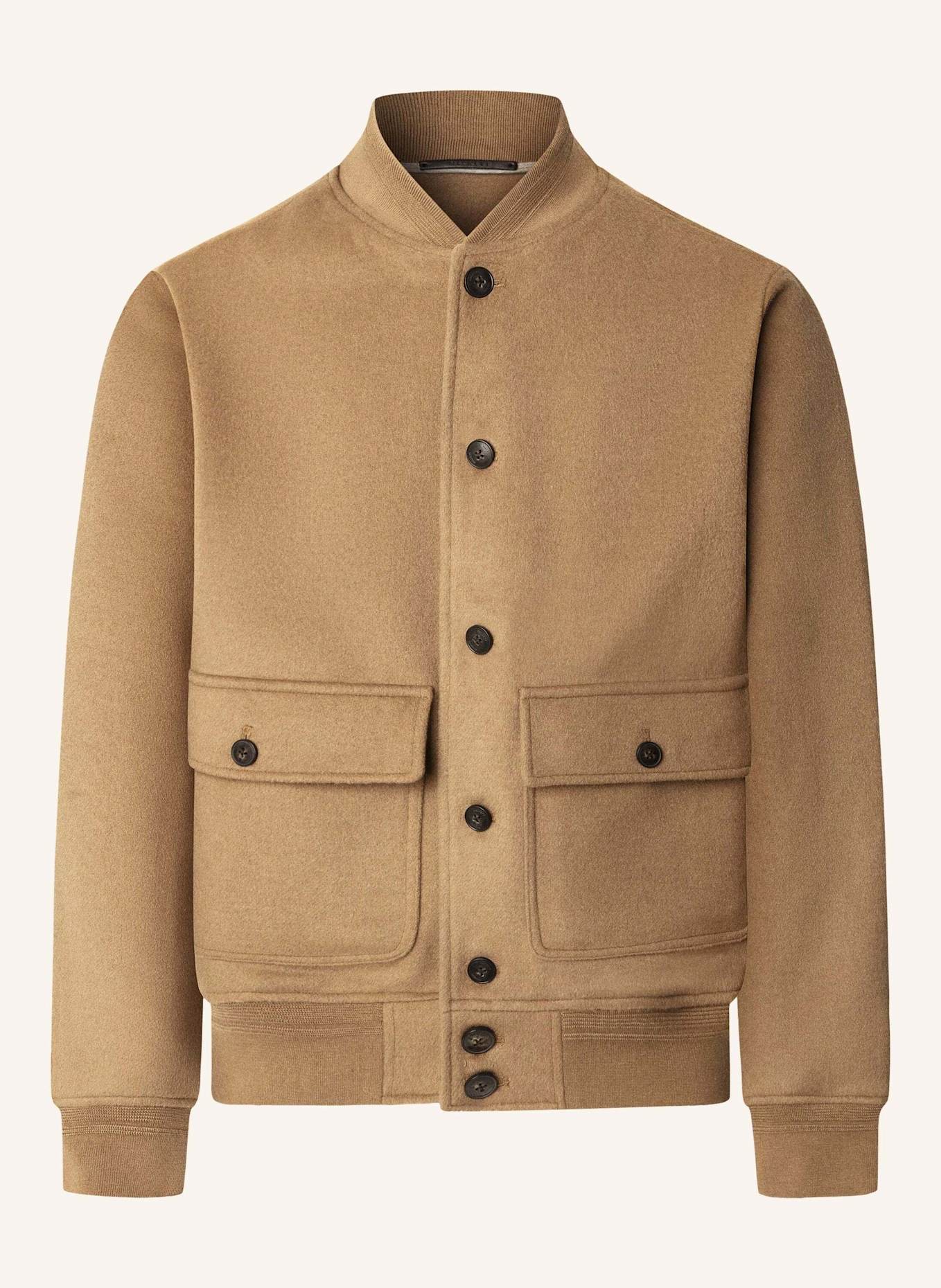 HACKETT LONDON Regenjacke WOOL BOMBER: CAMEL