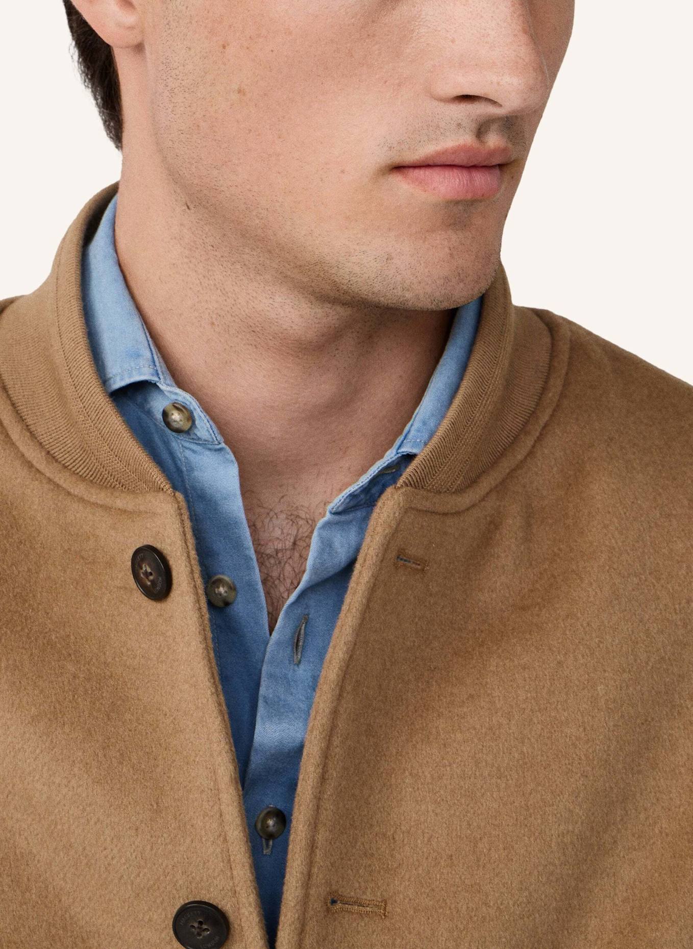 HACKETT LONDON Regenjacke WOOL BOMBER: CAMEL
