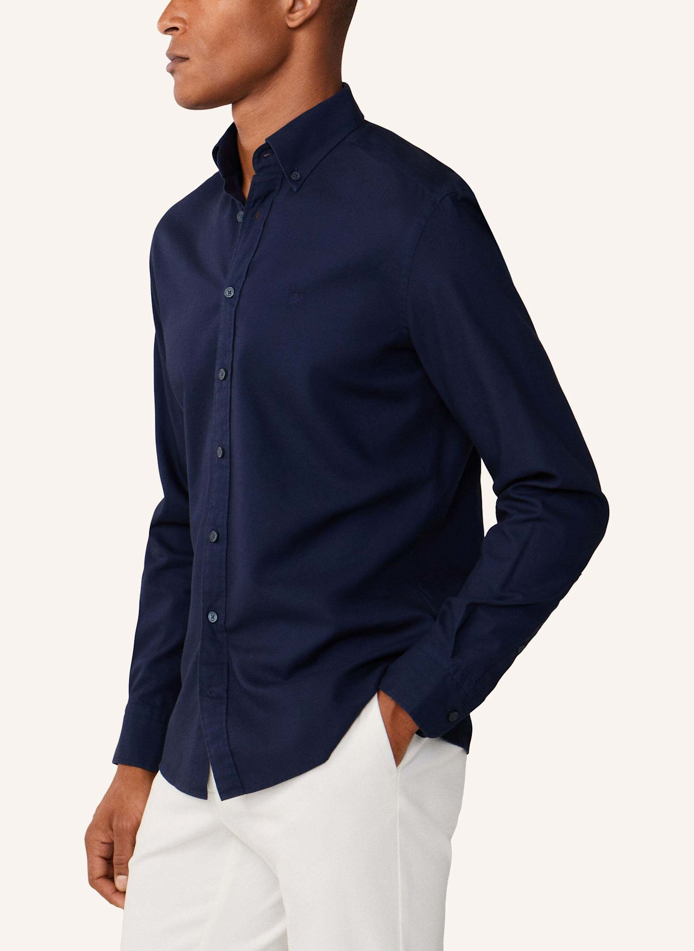 HACKETT LONDON Freizeithemd ESS GMT DYED OXFORD: BLAU