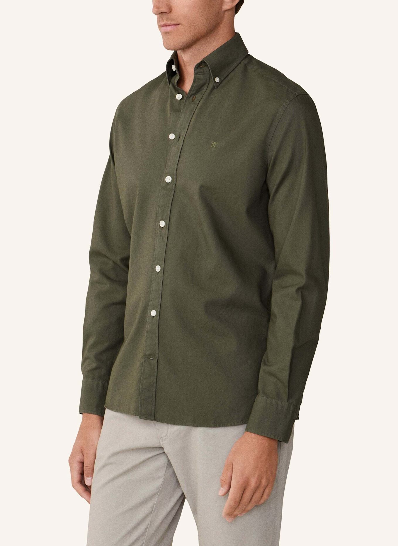 HACKETT LONDON Freizeithemd ESS GMT DYED OXFORD: GRÜN