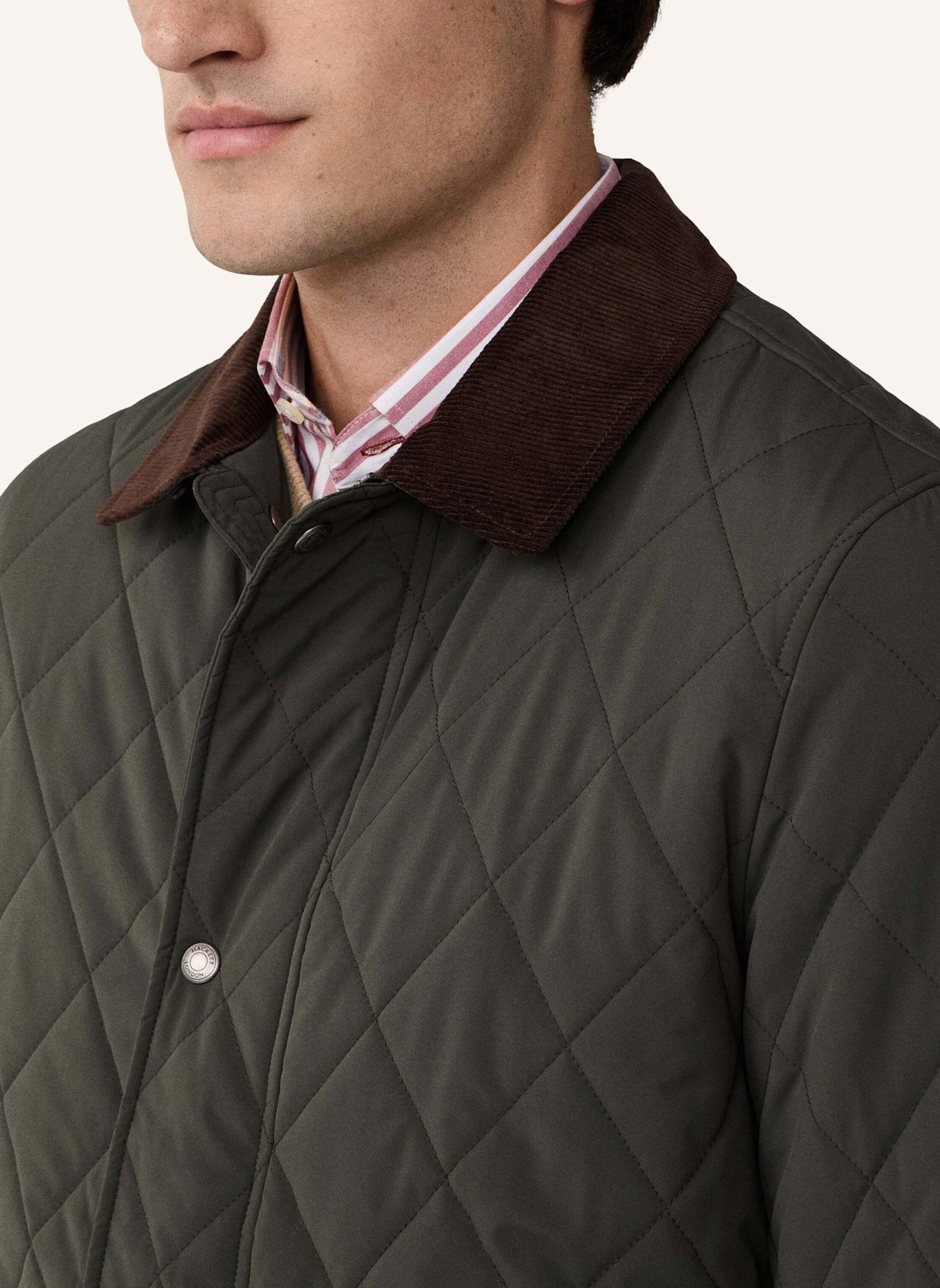 HACKETT LONDON Fieldjacket QUILTED JKT: DUNKELGRÜN