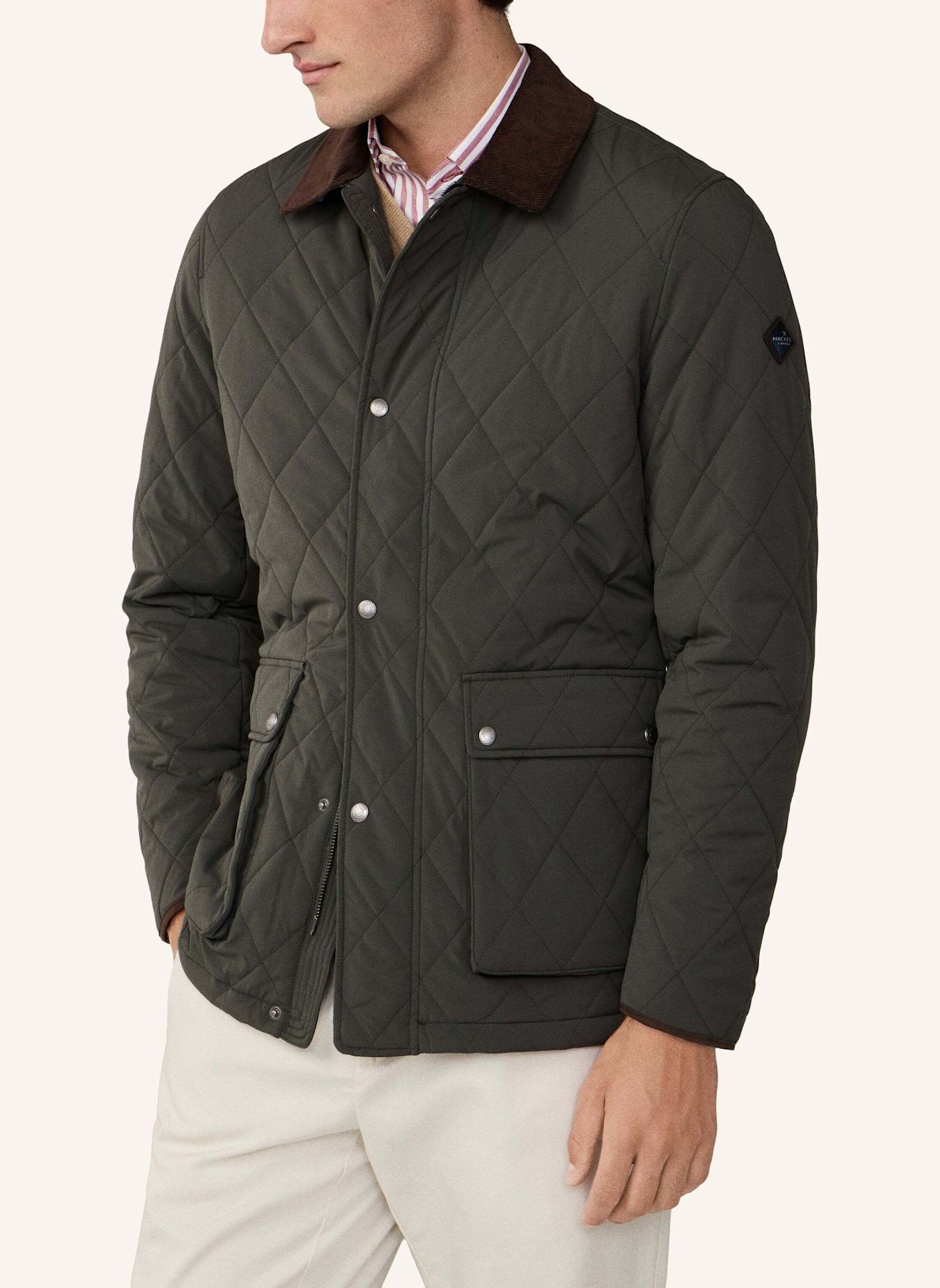 HACKETT LONDON Fieldjacket QUILTED JKT: DUNKELGRÜN