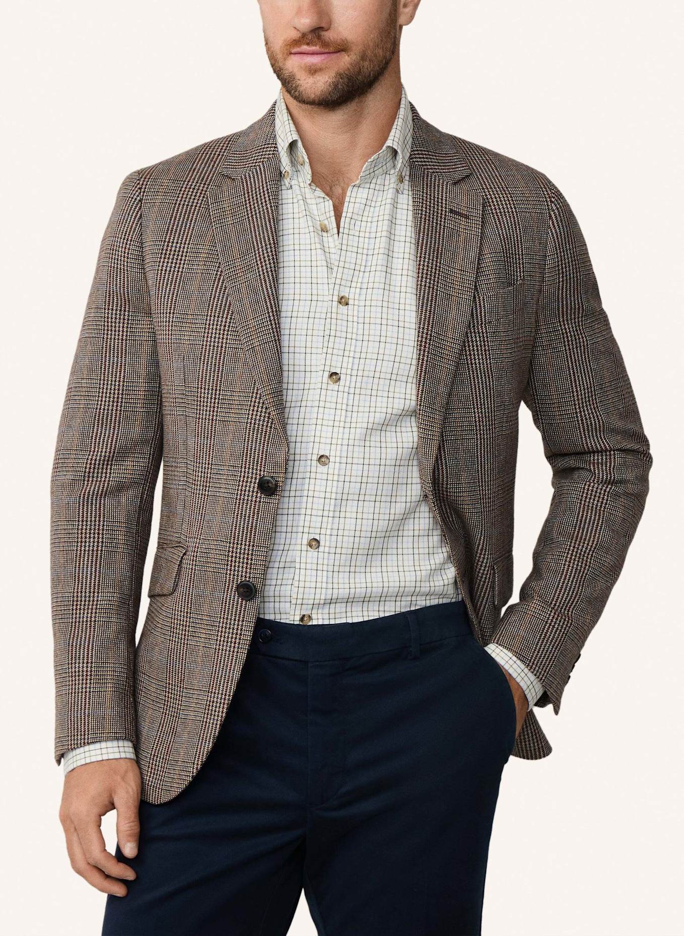 HACKETT LONDON Sakko COUNTRY CHECK CC: BRAUN