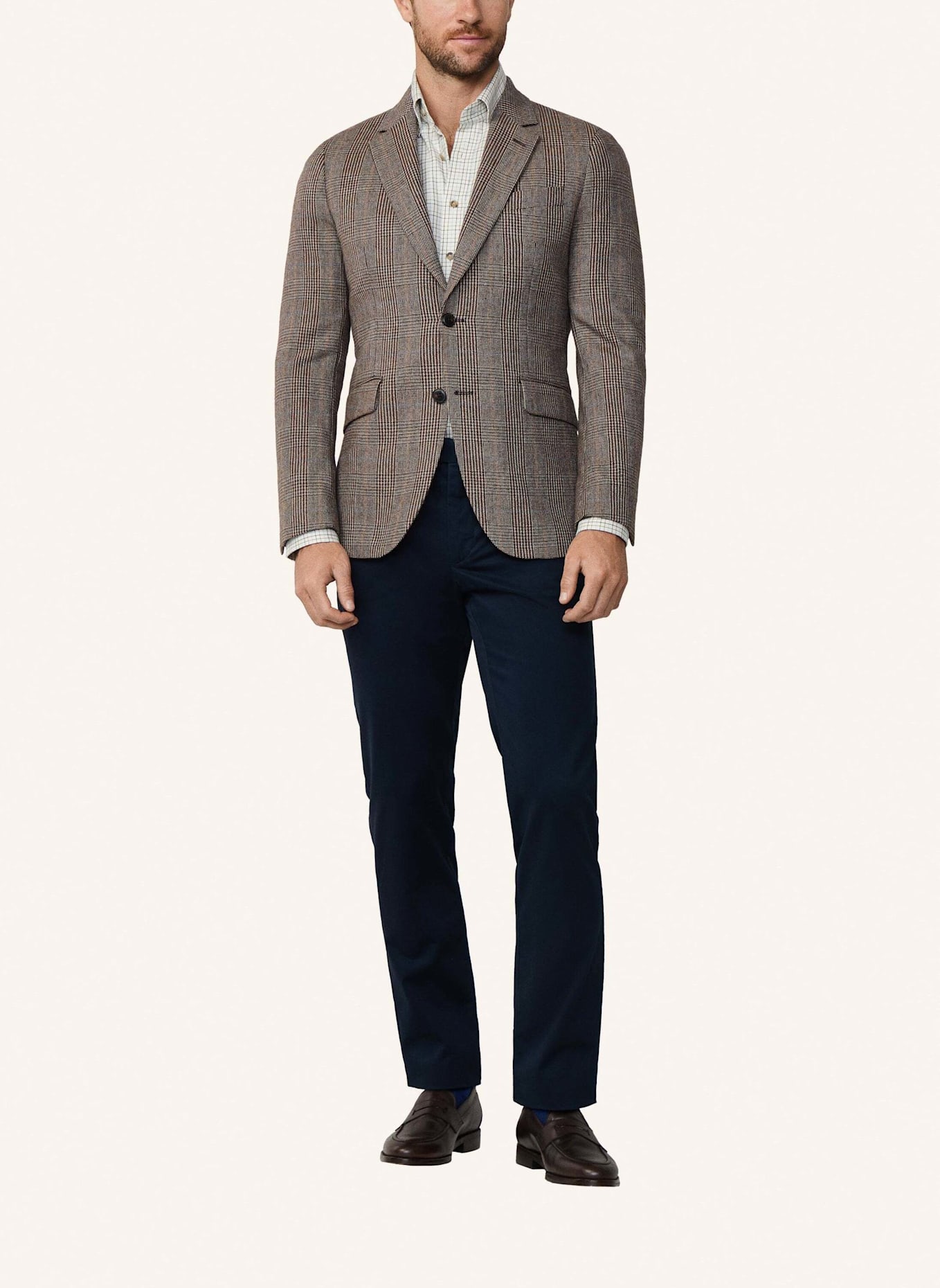 HACKETT LONDON Sakko COUNTRY CHECK CC: BRAUN