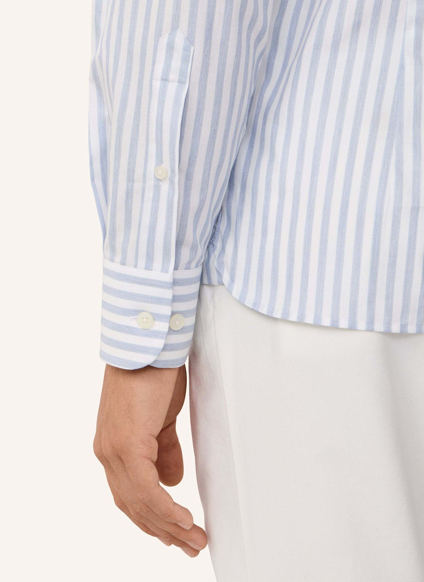 HACKETT LONDON Freizeithemd MELANGE STRIPE: HELLBLAU