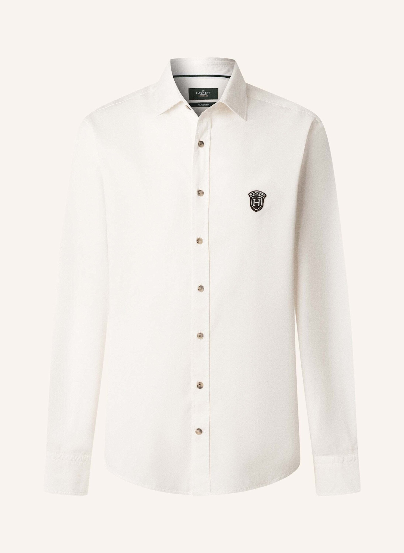 HACKETT LONDON Freizeithemd HERITAGE TWILL: ECRU/ WEISS