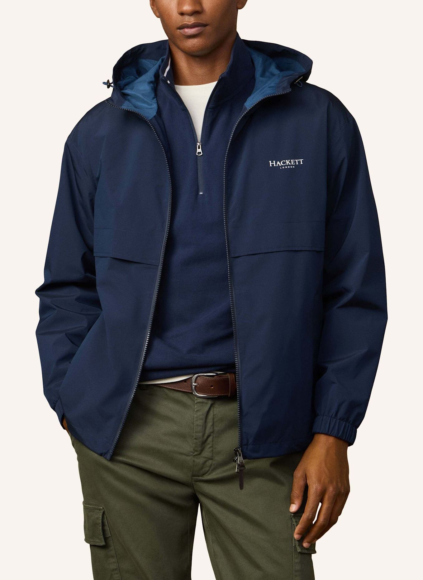 HACKETT LONDON Fieldjacket HERITAGE ANORAK: DUNKELBLAU