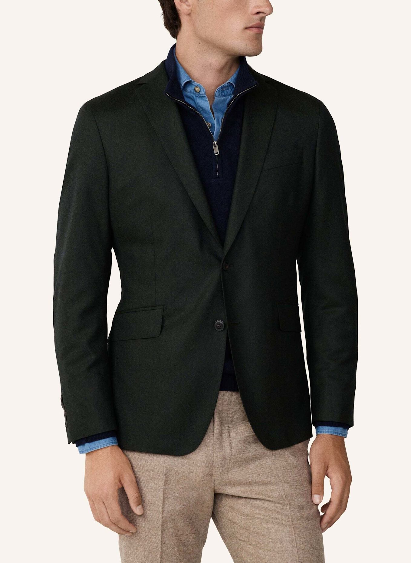 HACKETT LONDON Blazer PERFORMANCE FLANNEL: DUNKELGRÜN