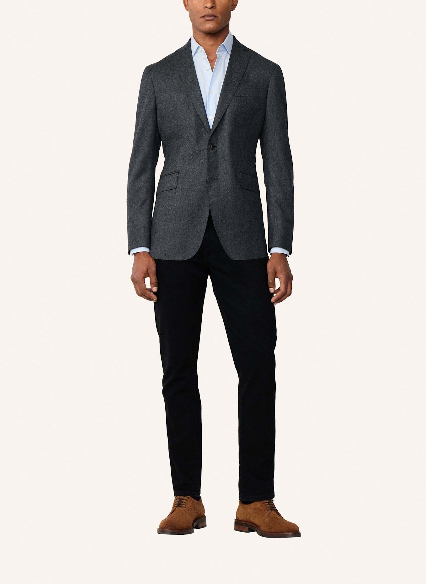 HACKETT LONDON Blazer PERFORMANCE FLANNEL: GRAU