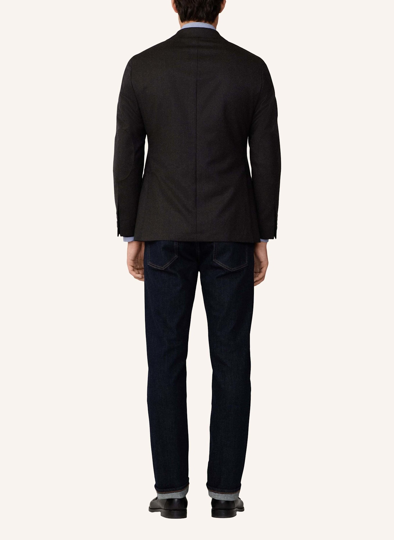 HACKETT LONDON Blazer PERFORMANCE FLANNEL: DUNKELBRAUN