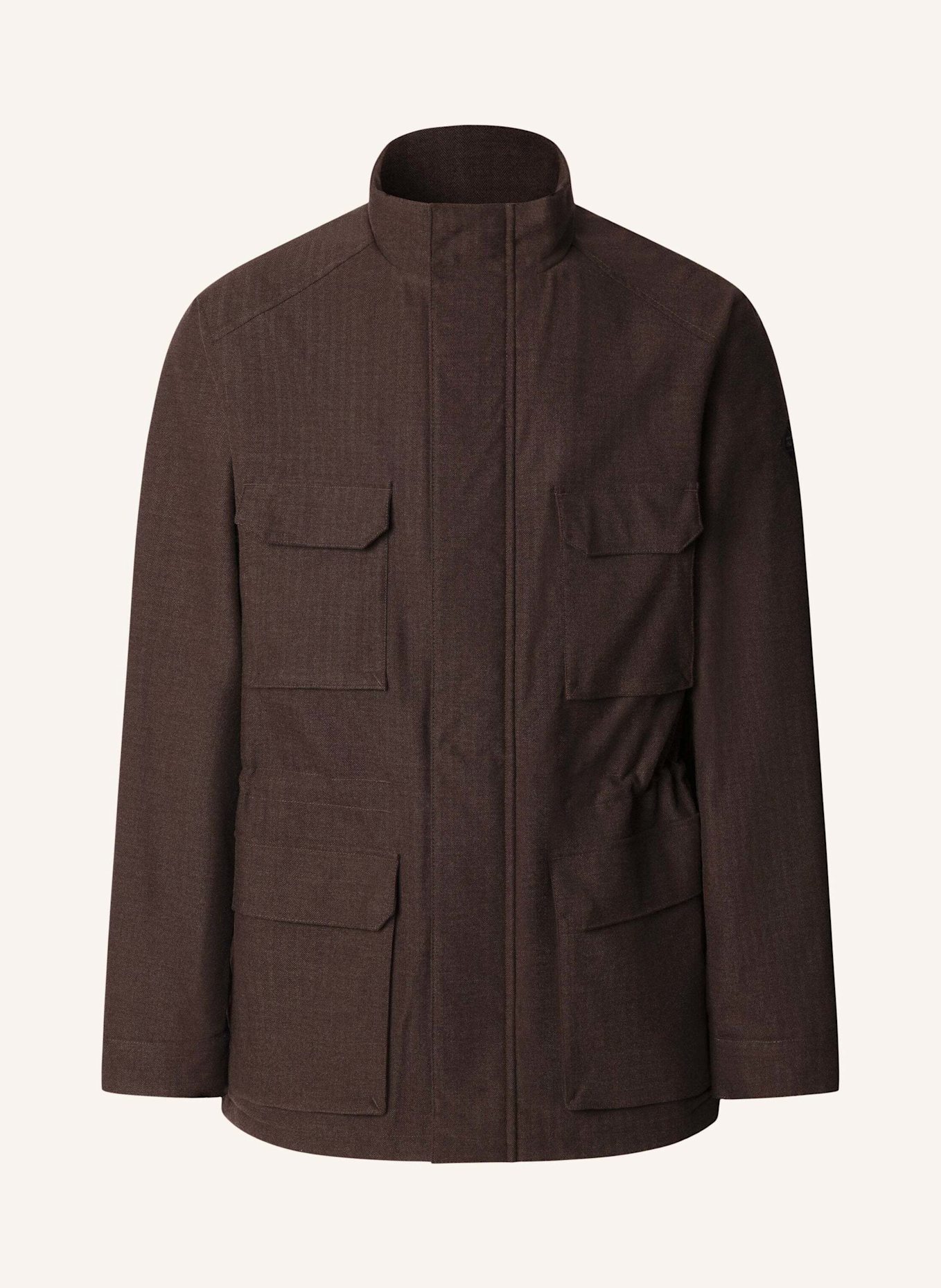 HACKETT LONDON Regenjacke HBONE LUX FIELD JKT: BRAUN