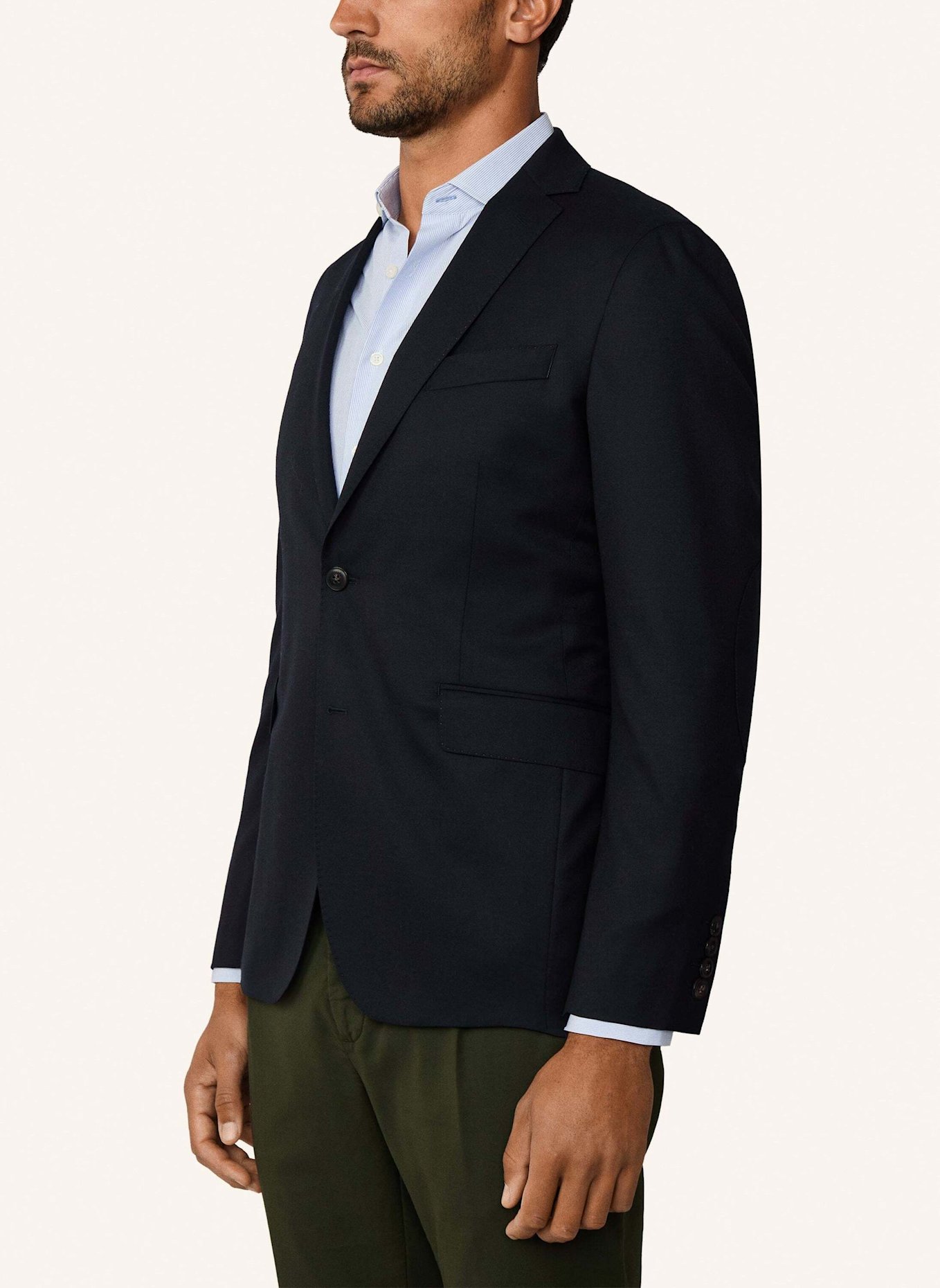 HACKETT LONDON Sakko PERFORMANCE FLANNEL: DUNKELBLAU