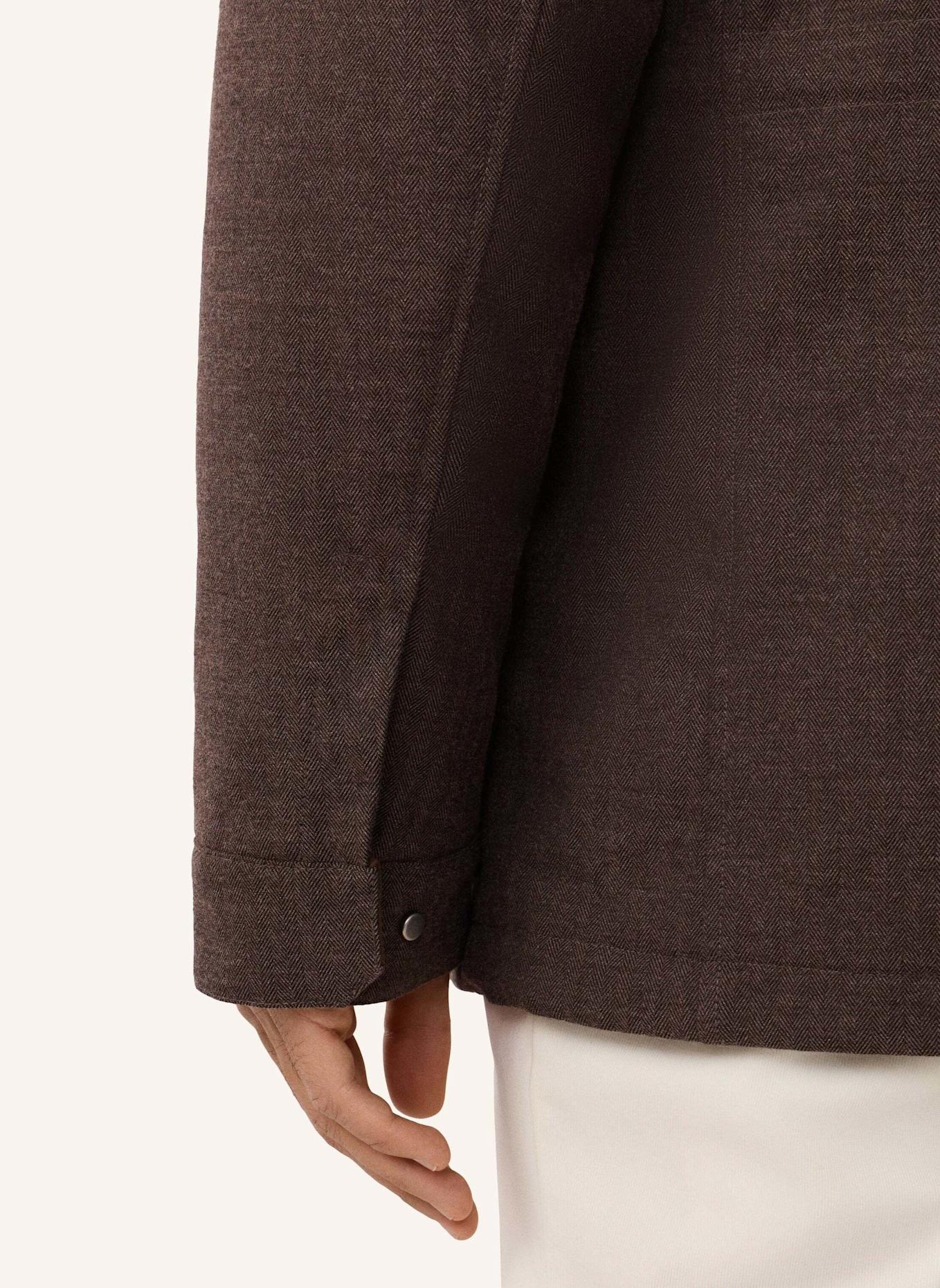 HACKETT LONDON Regenjacke HBONE LUX FIELD JKT: BRAUN