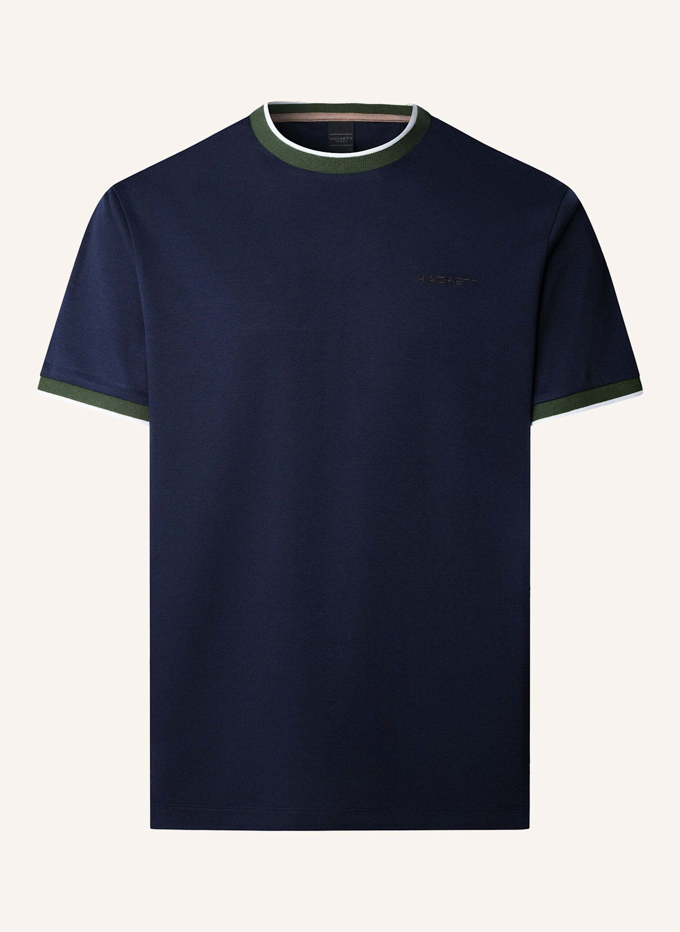 HACKETT LONDON T-Shirt HS CLUB COLLAR TEE: DUNKELBLAU
