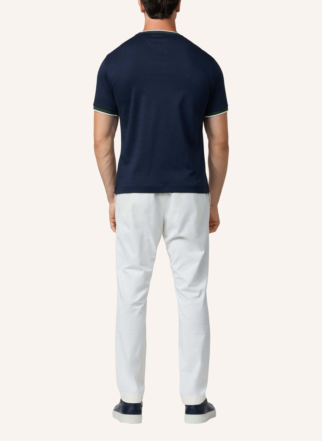 HACKETT LONDON T-Shirt HS CLUB COLLAR TEE: DUNKELBLAU