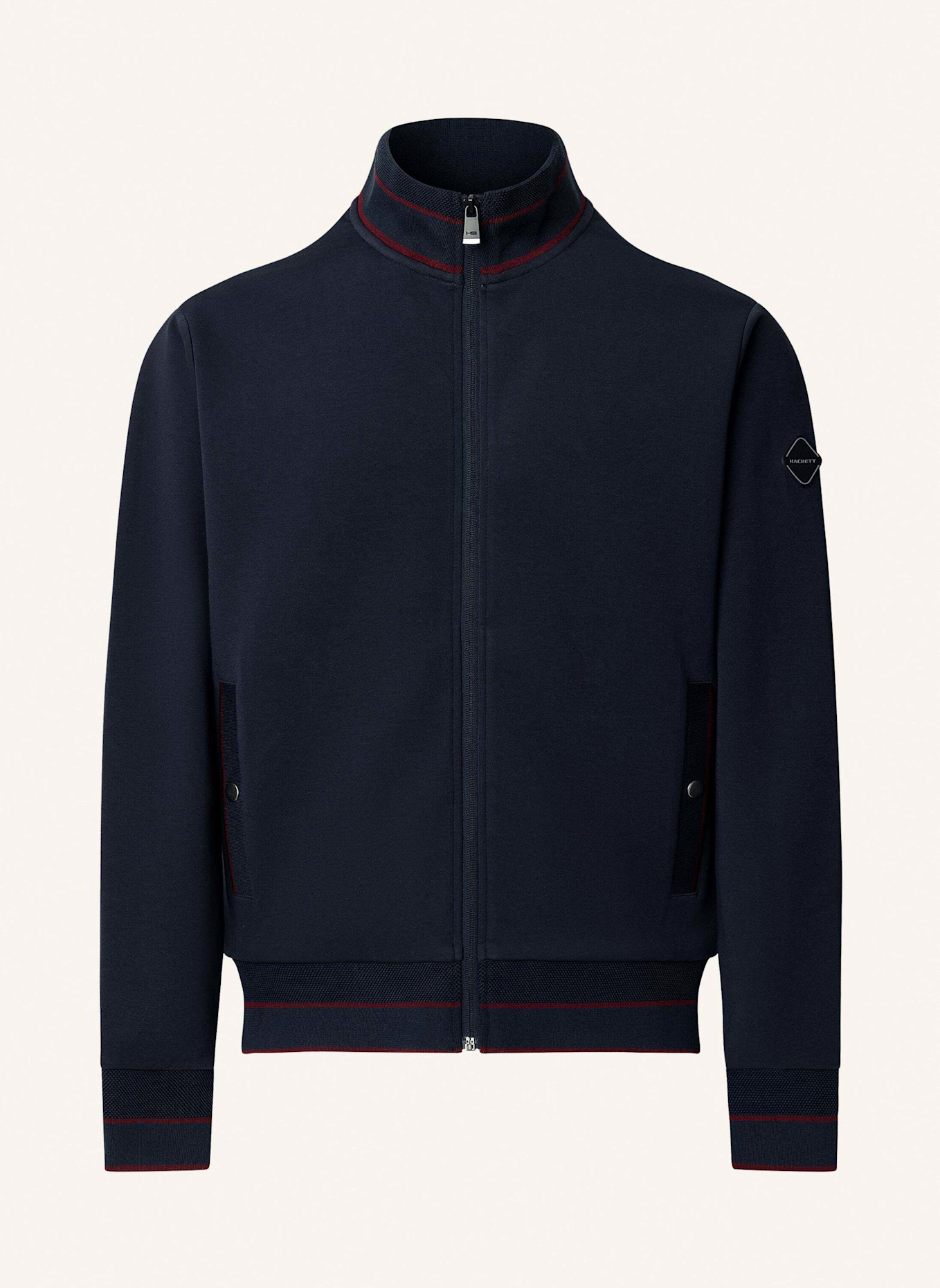 HACKETT LONDON Hoodiejacke HS MANOR TRACK FZ: DUNKELBLAU