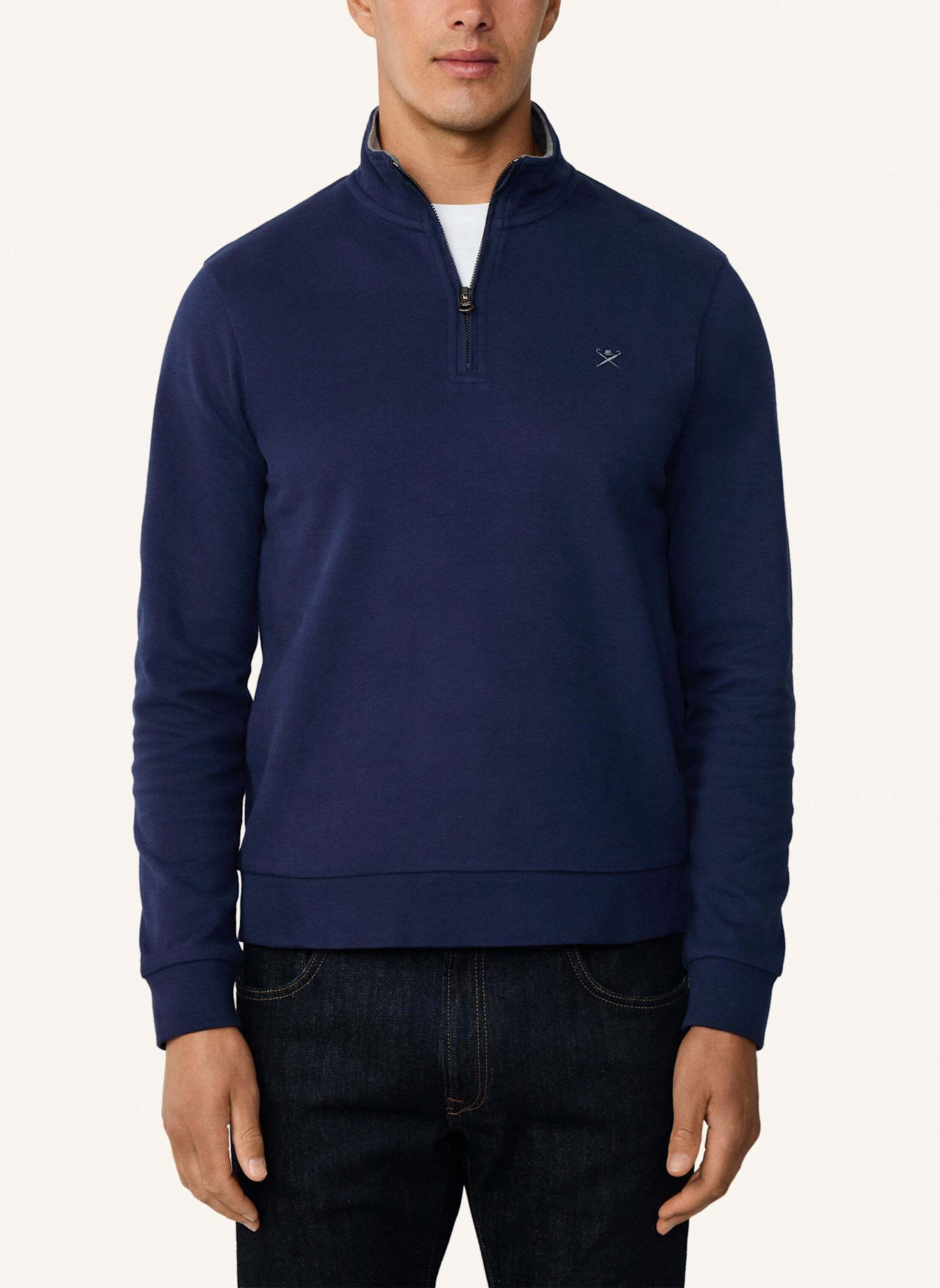 HACKETT LONDON Sweatshirt NEW DOUBLE KNIT HZ: BLAU