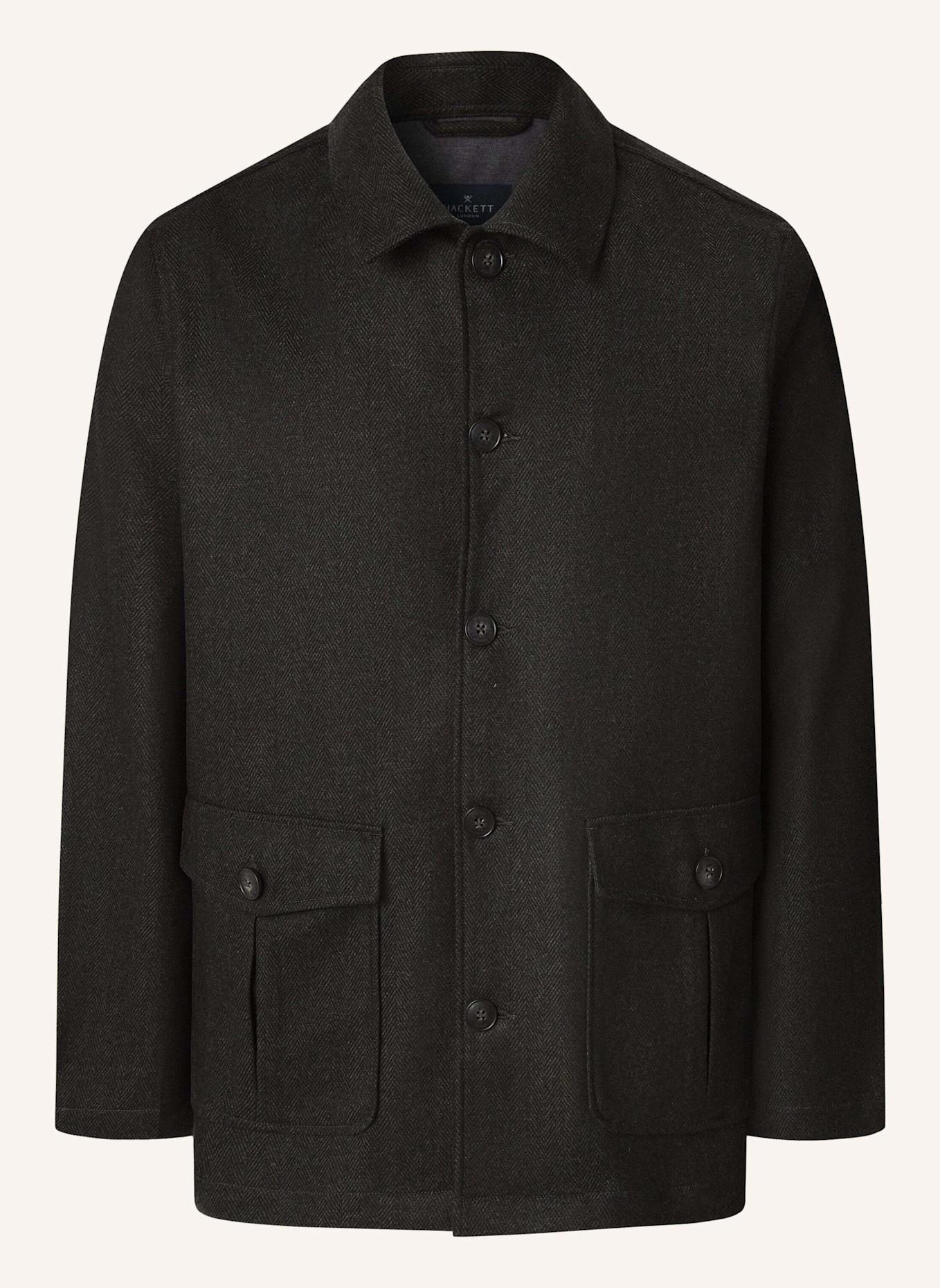 HACKETT LONDON Fieldjacket HBONE FLAN OVERSHIRT: GRÜN
