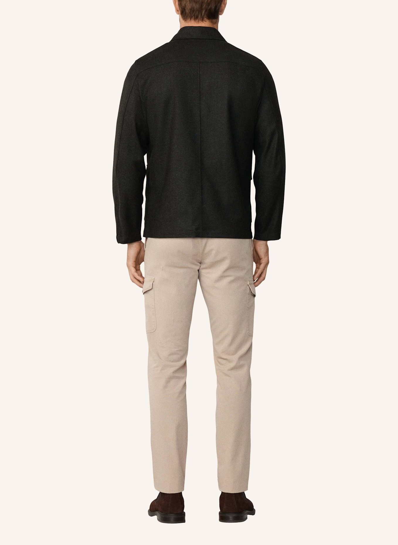 HACKETT LONDON Fieldjacket HBONE FLAN OVERSHIRT: GRÜN