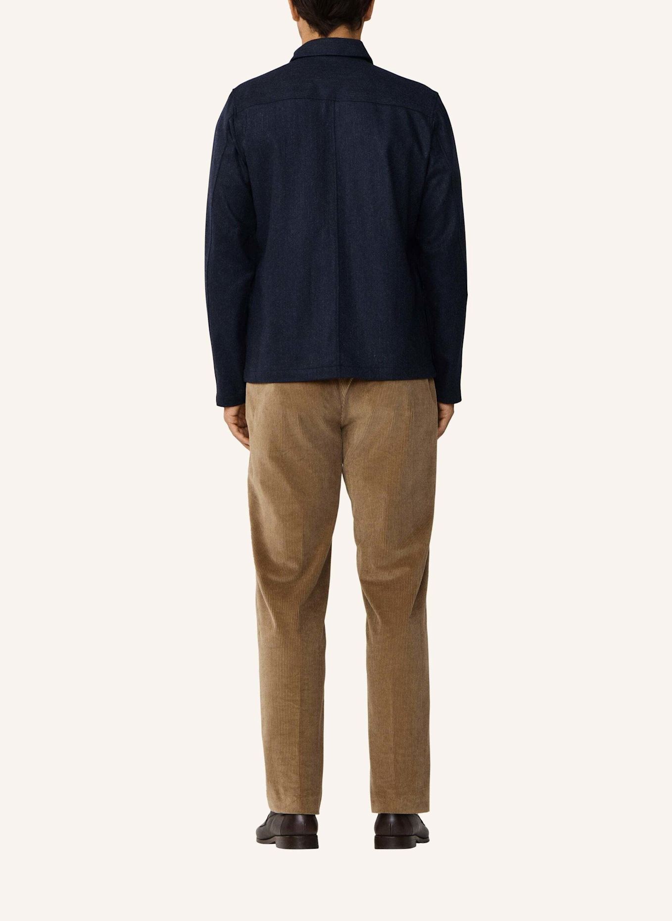 HACKETT LONDON Fieldjacket HBONE FLAN OVERSHIRT: DUNKELBLAU