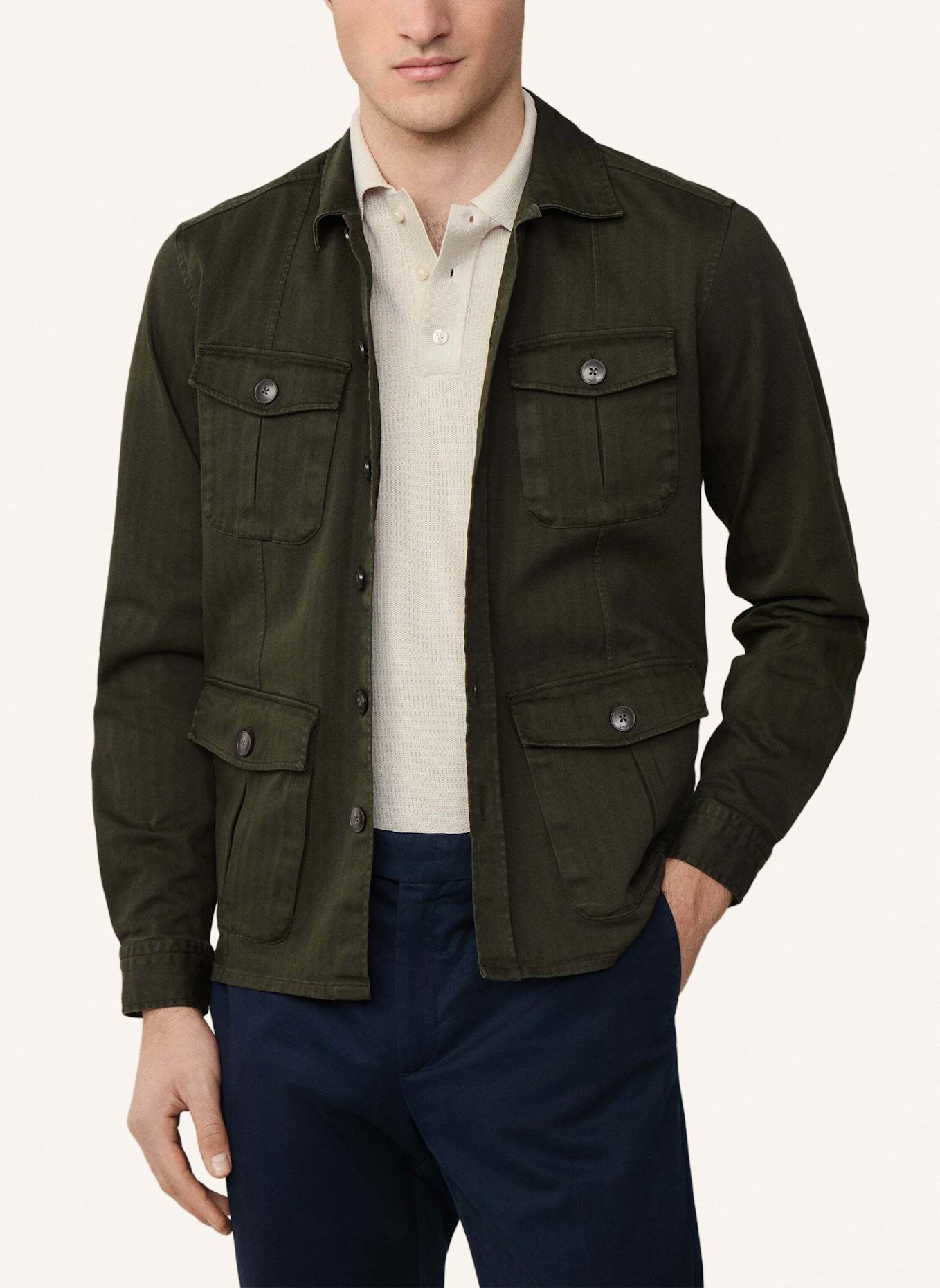 HACKETT LONDON Fliegerjacke GMD 4 PKT OVERSHIRT: GRÜN