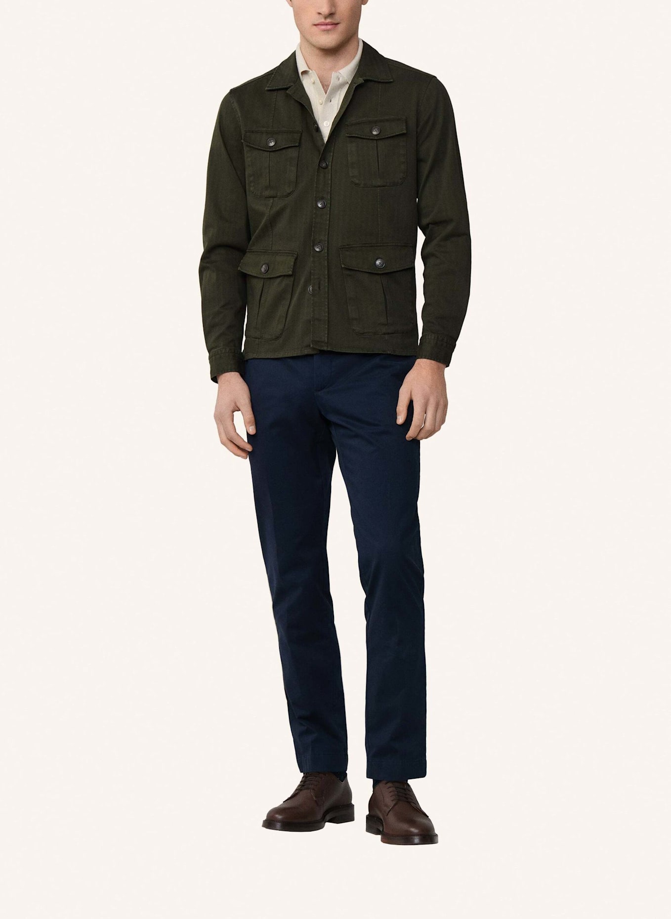 HACKETT LONDON Fliegerjacke GMD 4 PKT OVERSHIRT: GRÜN