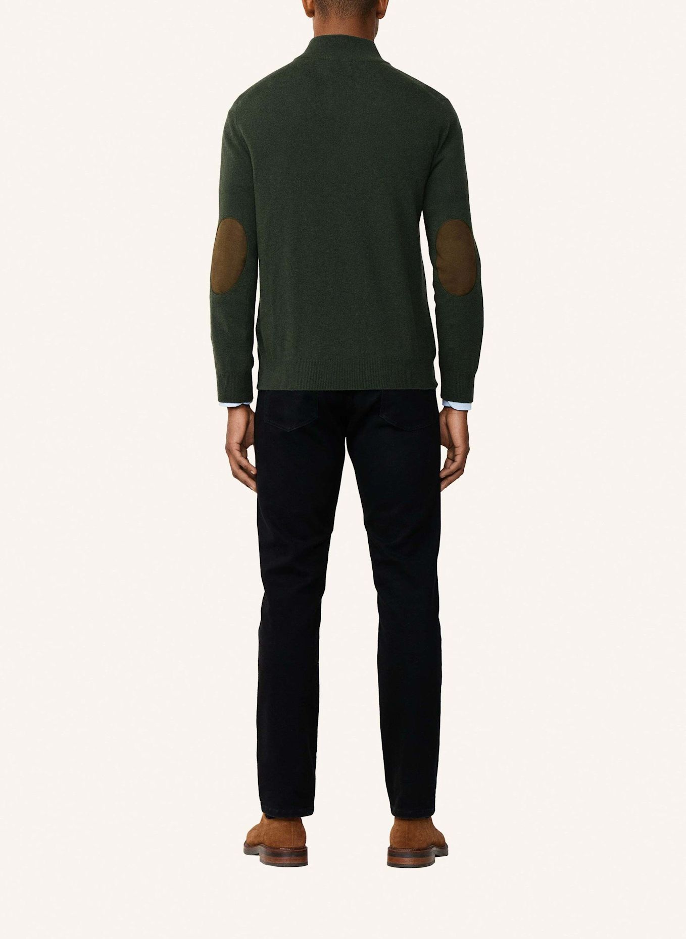 HACKETT LONDON Pullover MERINO CASH MIX HZIP: GRÜN