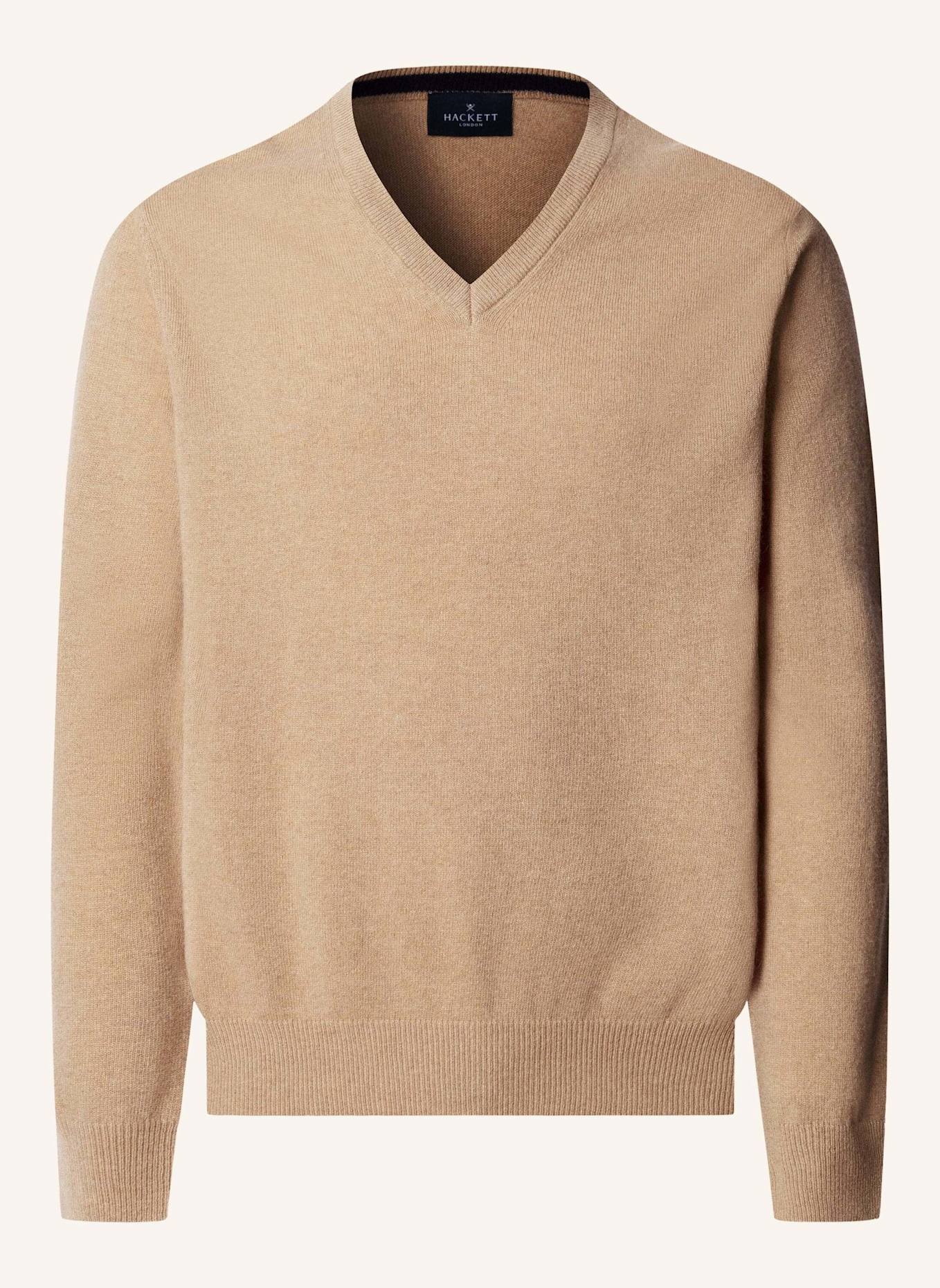 HACKETT LONDON Pullover MERINO CASH MIX V: BEIGE