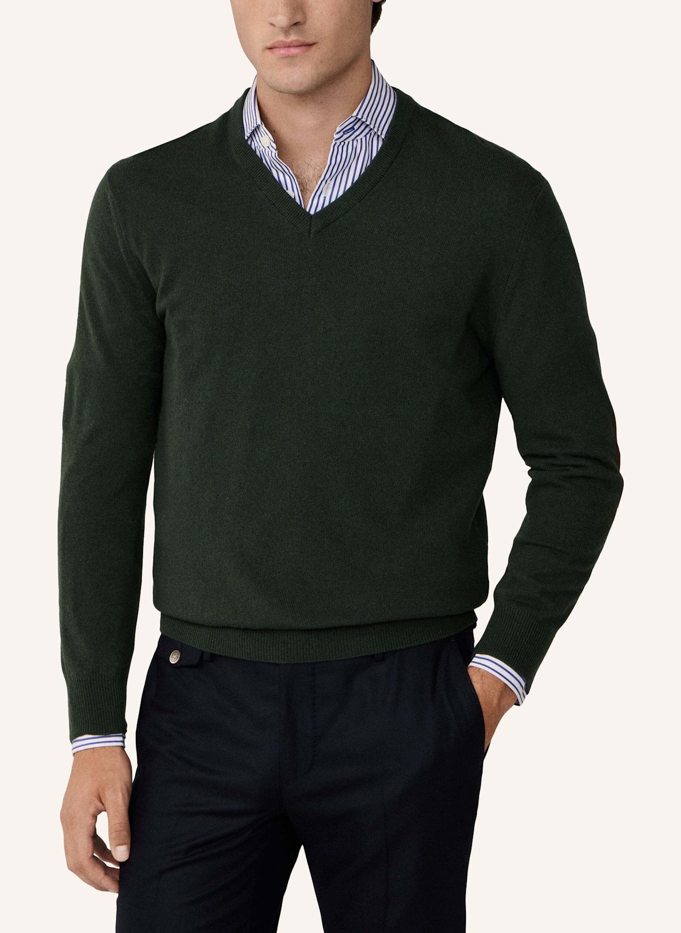 HACKETT LONDON Pullover MERINO CASH MIX V: GRÜN