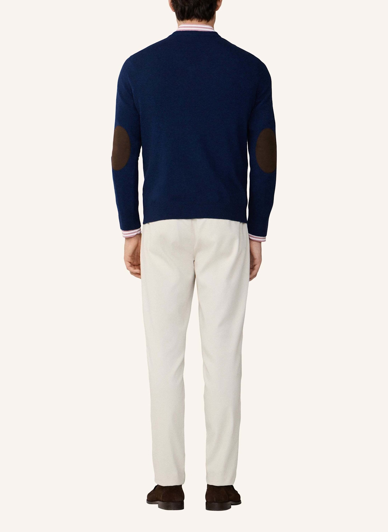 HACKETT LONDON Pullover MERINO CASH MIX V: DUNKELBLAU