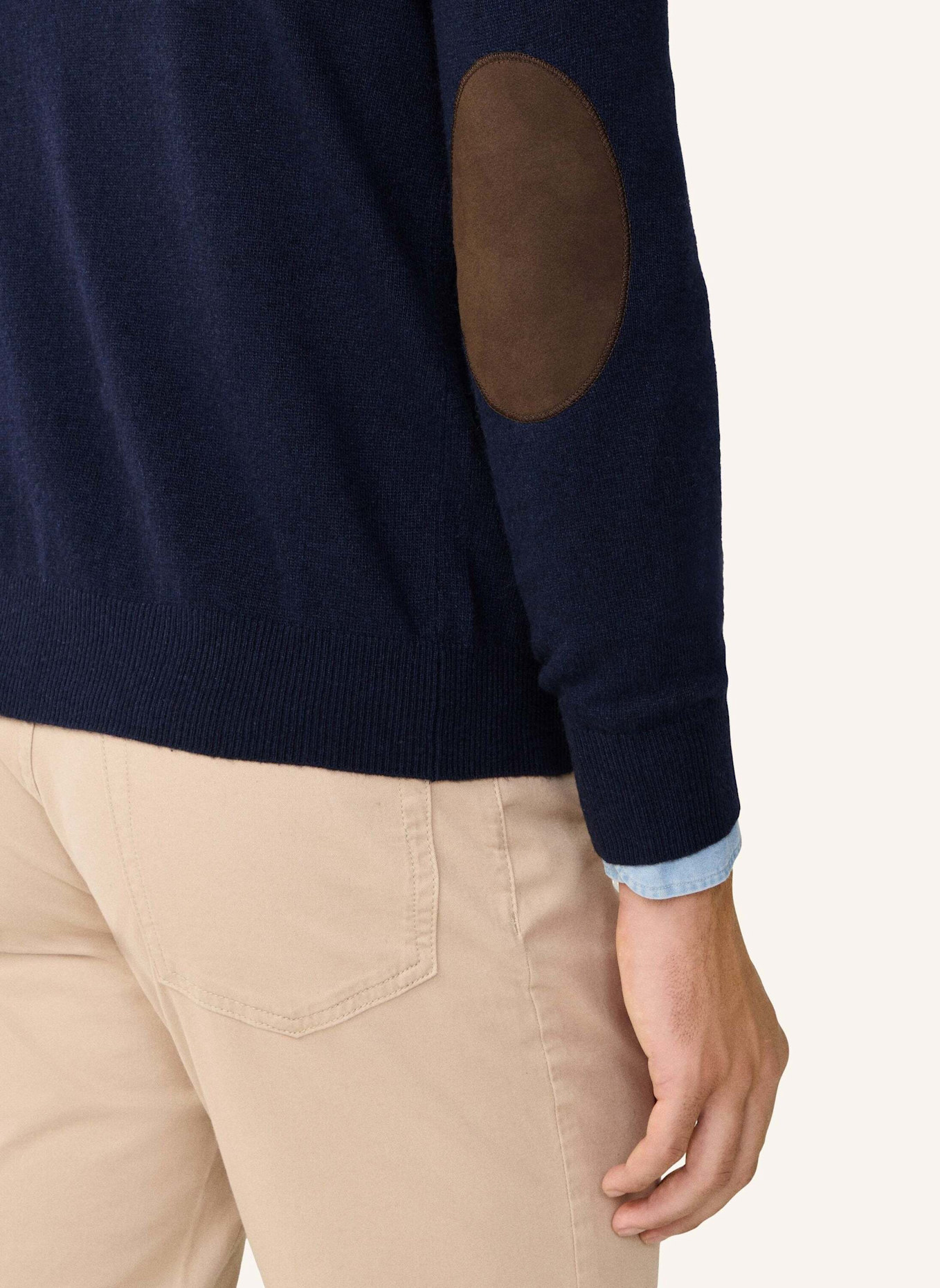 HACKETT LONDON Pullover MERINO CASH MIX V: BLAU