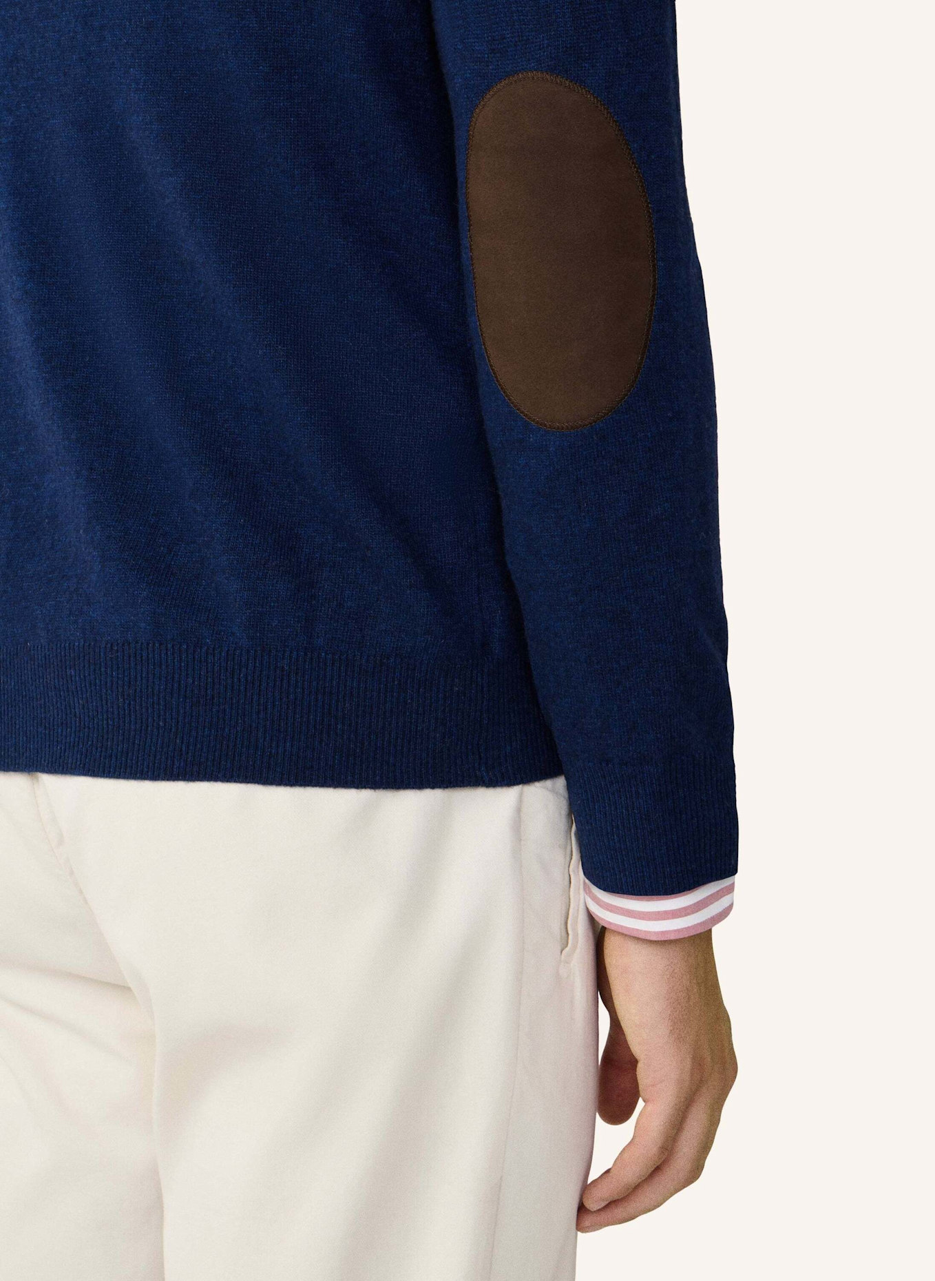 HACKETT LONDON Pullover MERINO CASH MIX V: DUNKELBLAU