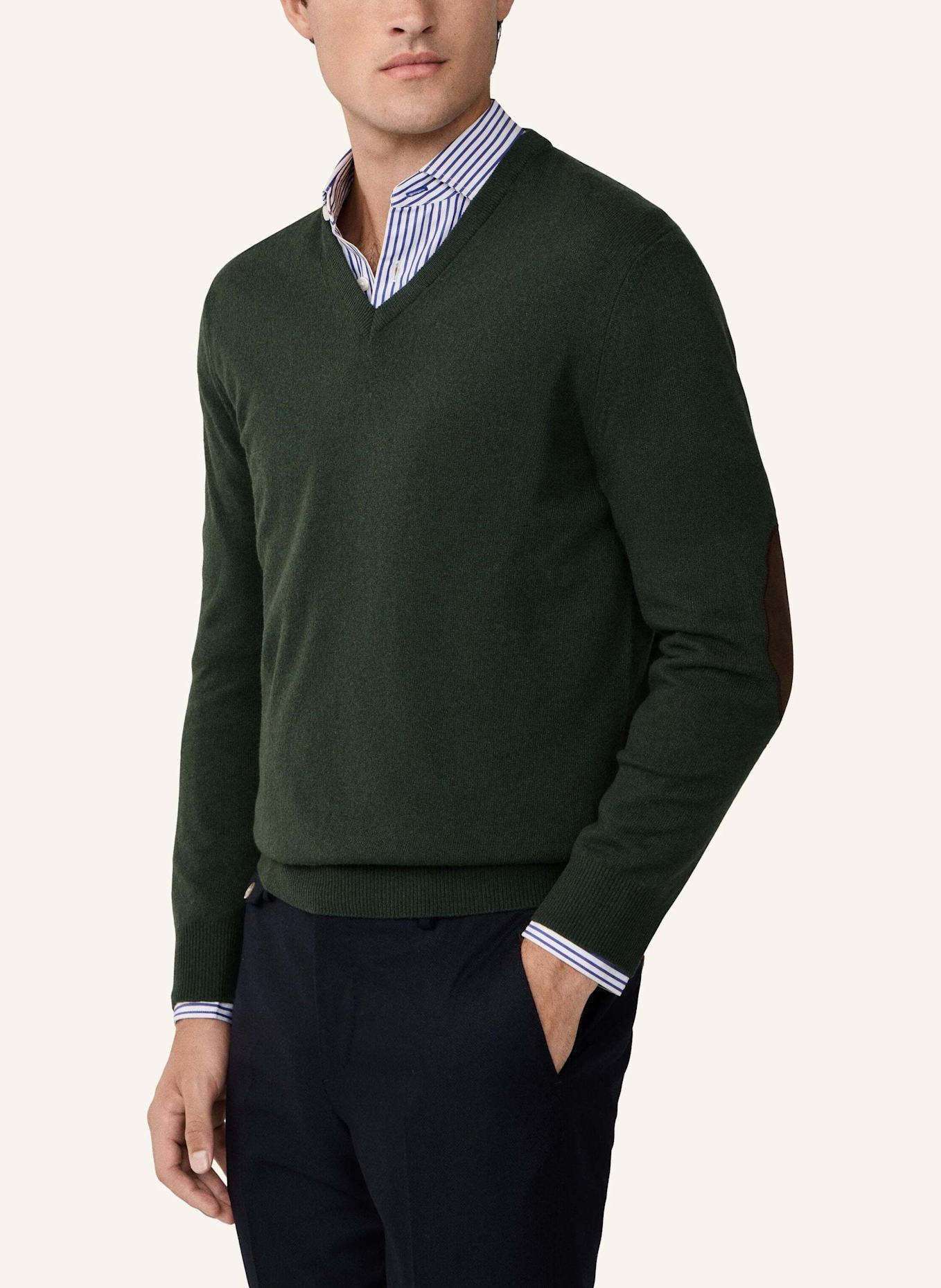 HACKETT LONDON Pullover MERINO CASH MIX V: GRÜN