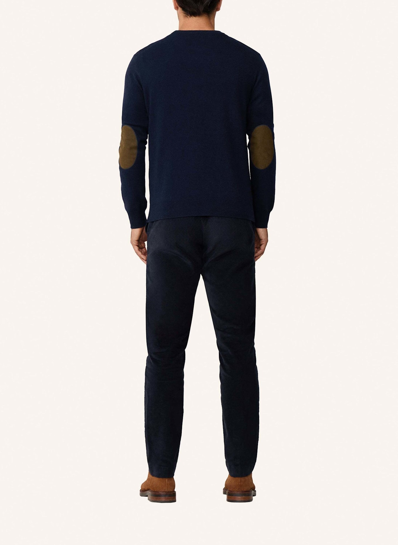 HACKETT LONDON Pullover MERINO CASH MIX CREW: BLAU