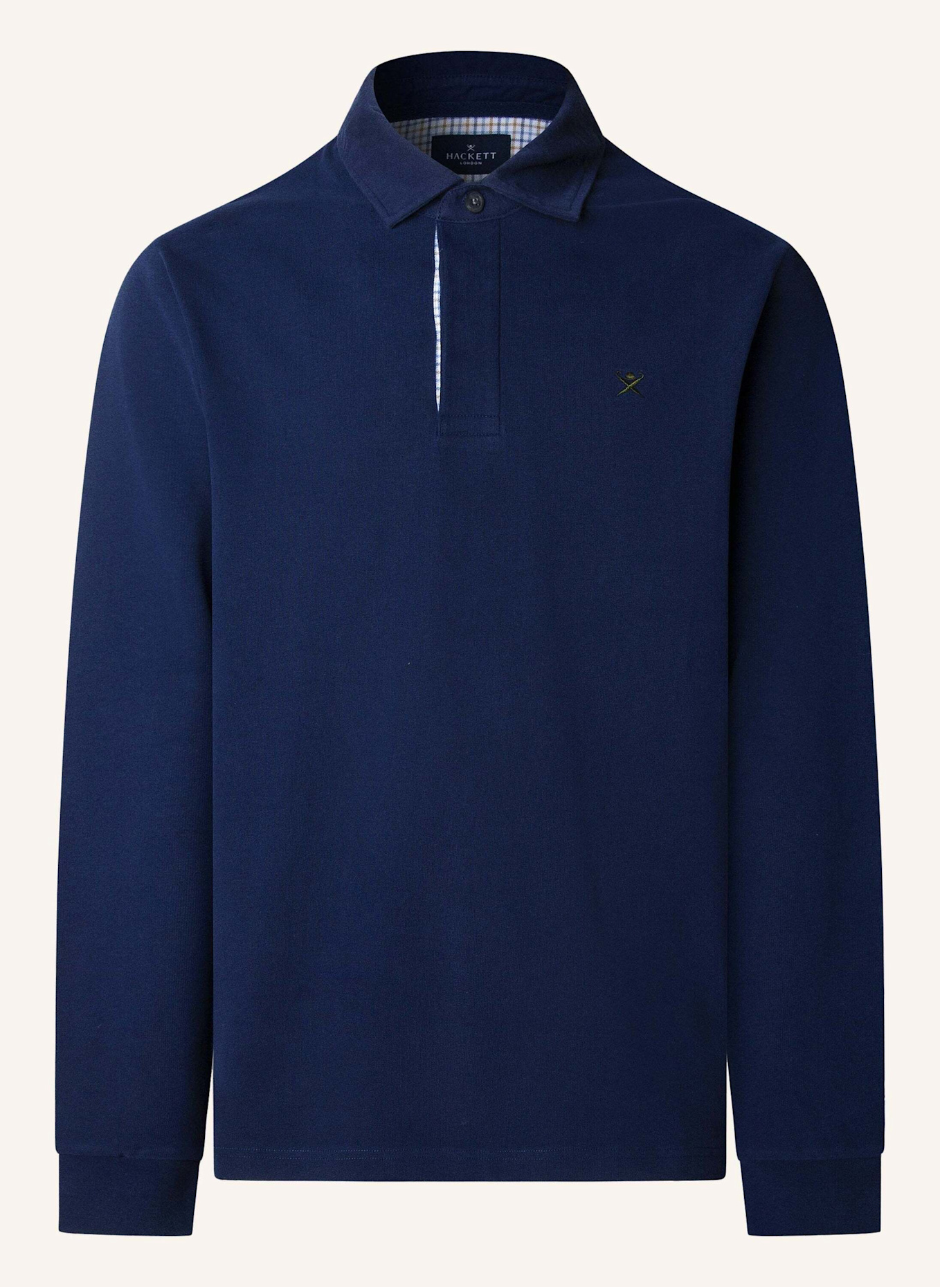 HACKETT LONDON Poloshirt WOVEN PLKT TRIM RUGBY: BLAU