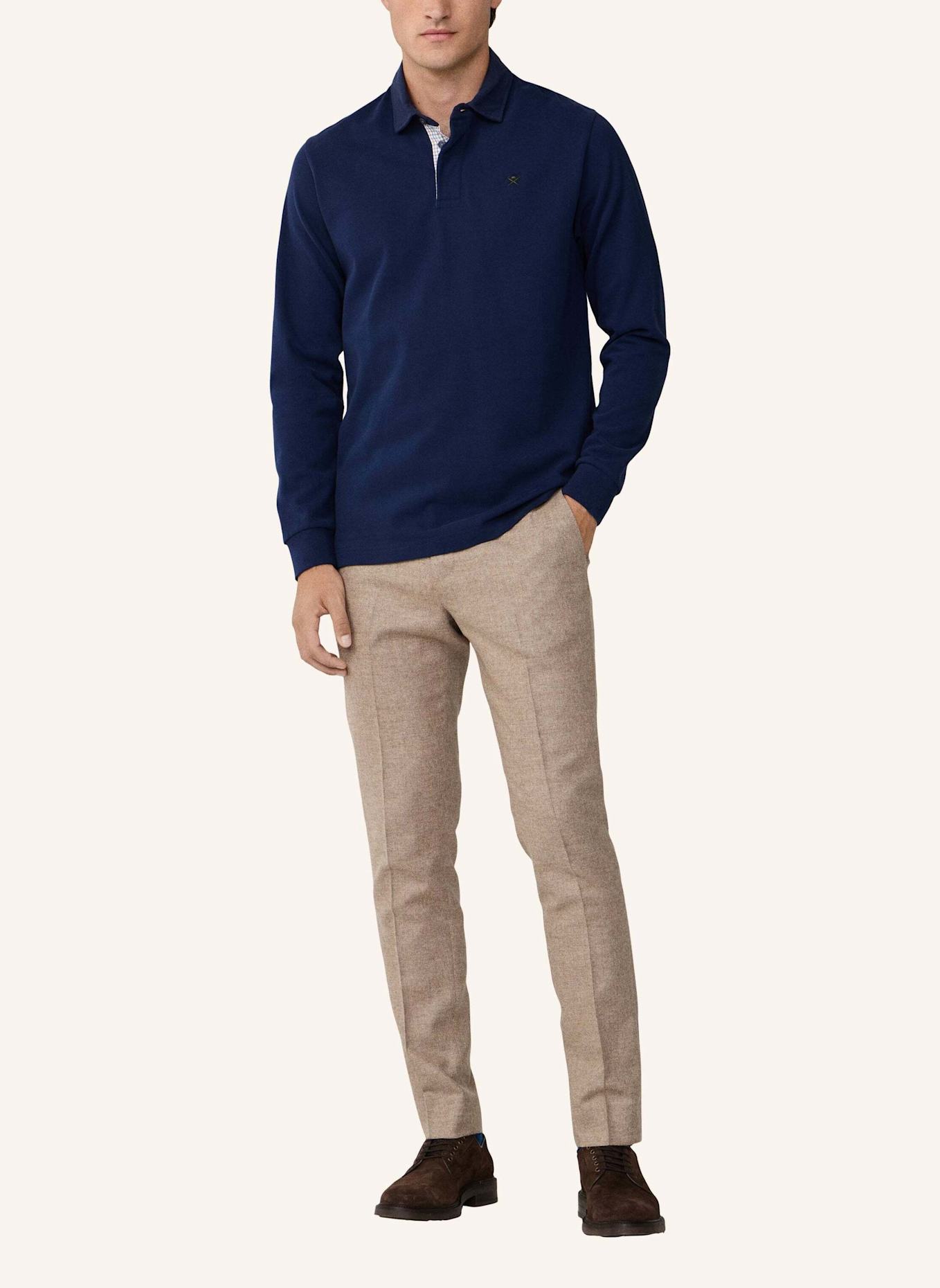 HACKETT LONDON Poloshirt WOVEN PLKT TRIM RUGBY: BLAU