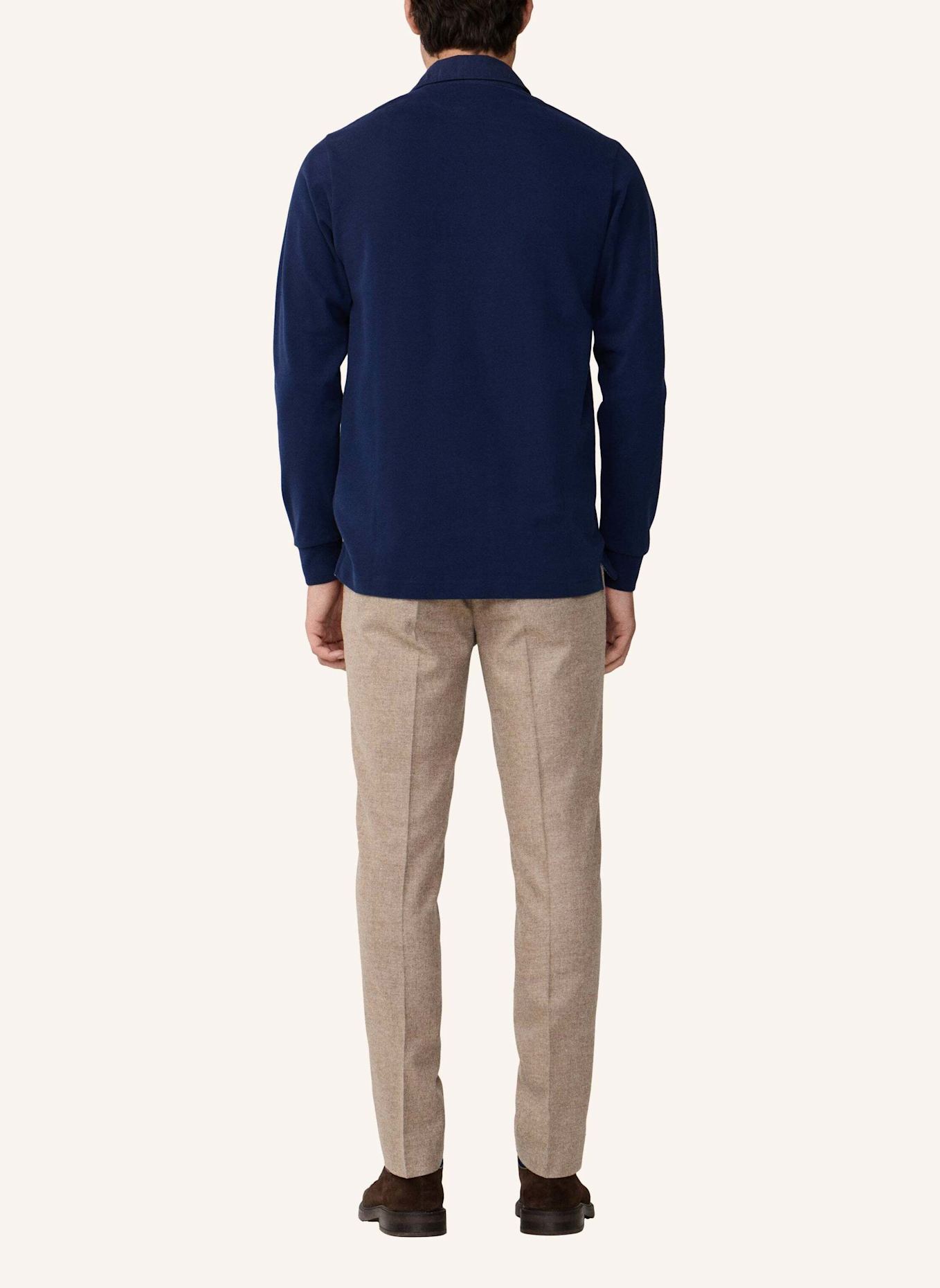 HACKETT LONDON Poloshirt WOVEN PLKT TRIM RUGBY: BLAU