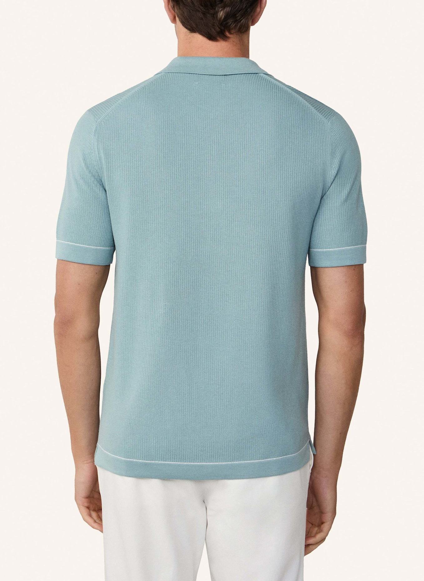 HACKETT LONDON Poloshirt TEXTURED KNIT POLO: BLAU