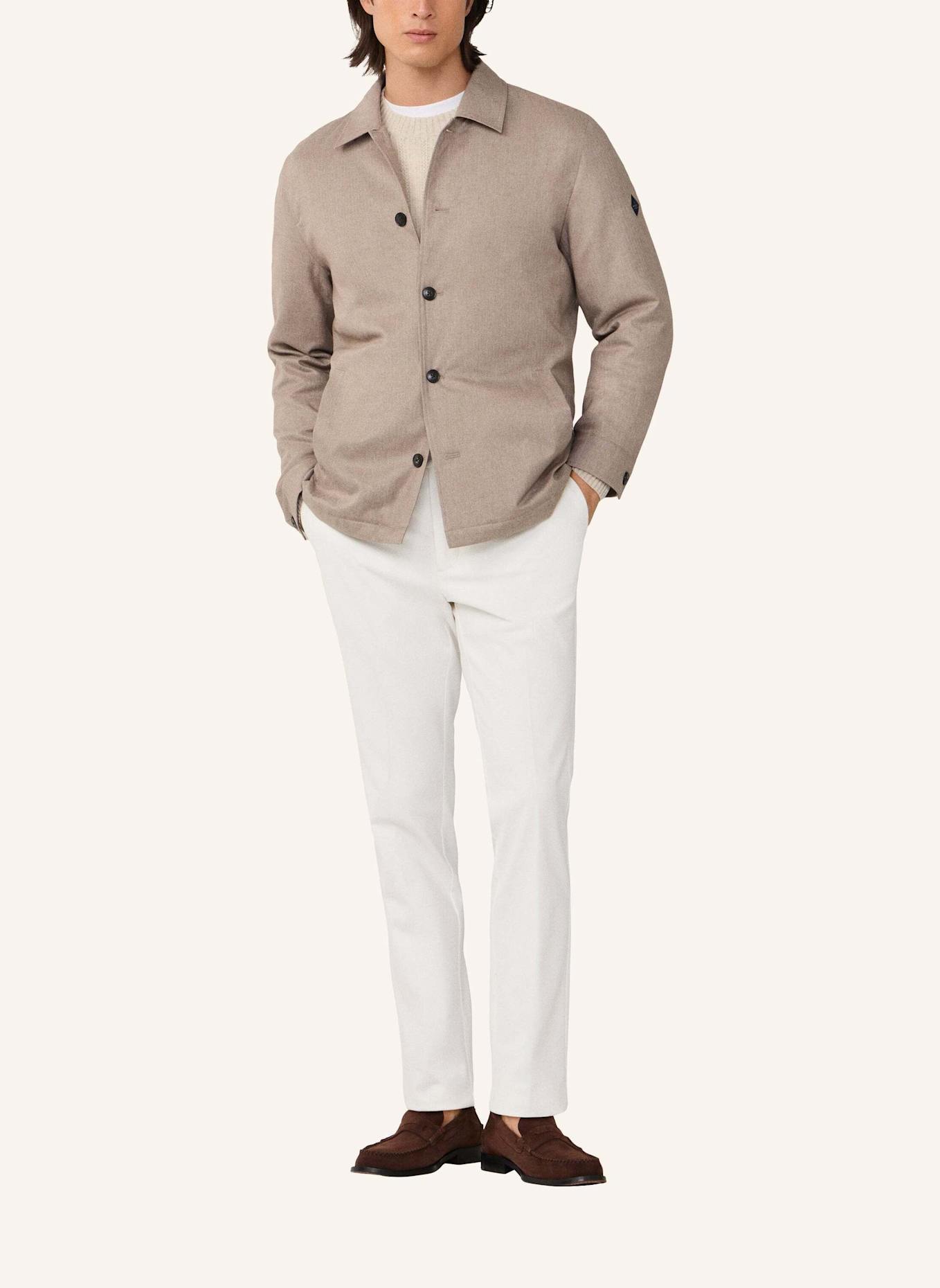 HACKETT LONDON Fieldjacket HERRINGBONE SHACKET: TAUPE/ HELLBRAUN