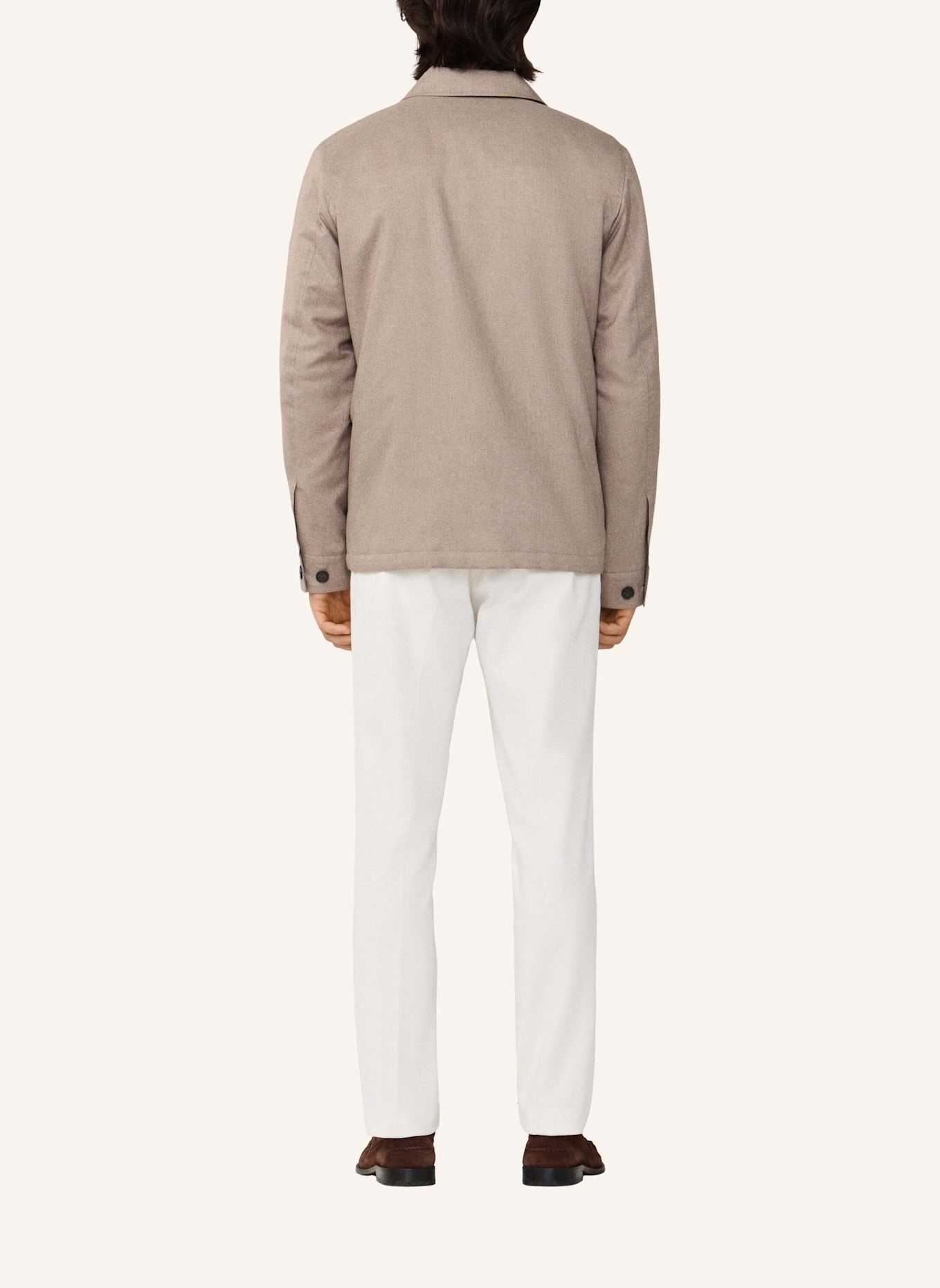 HACKETT LONDON Fieldjacket HERRINGBONE SHACKET: TAUPE/ HELLBRAUN