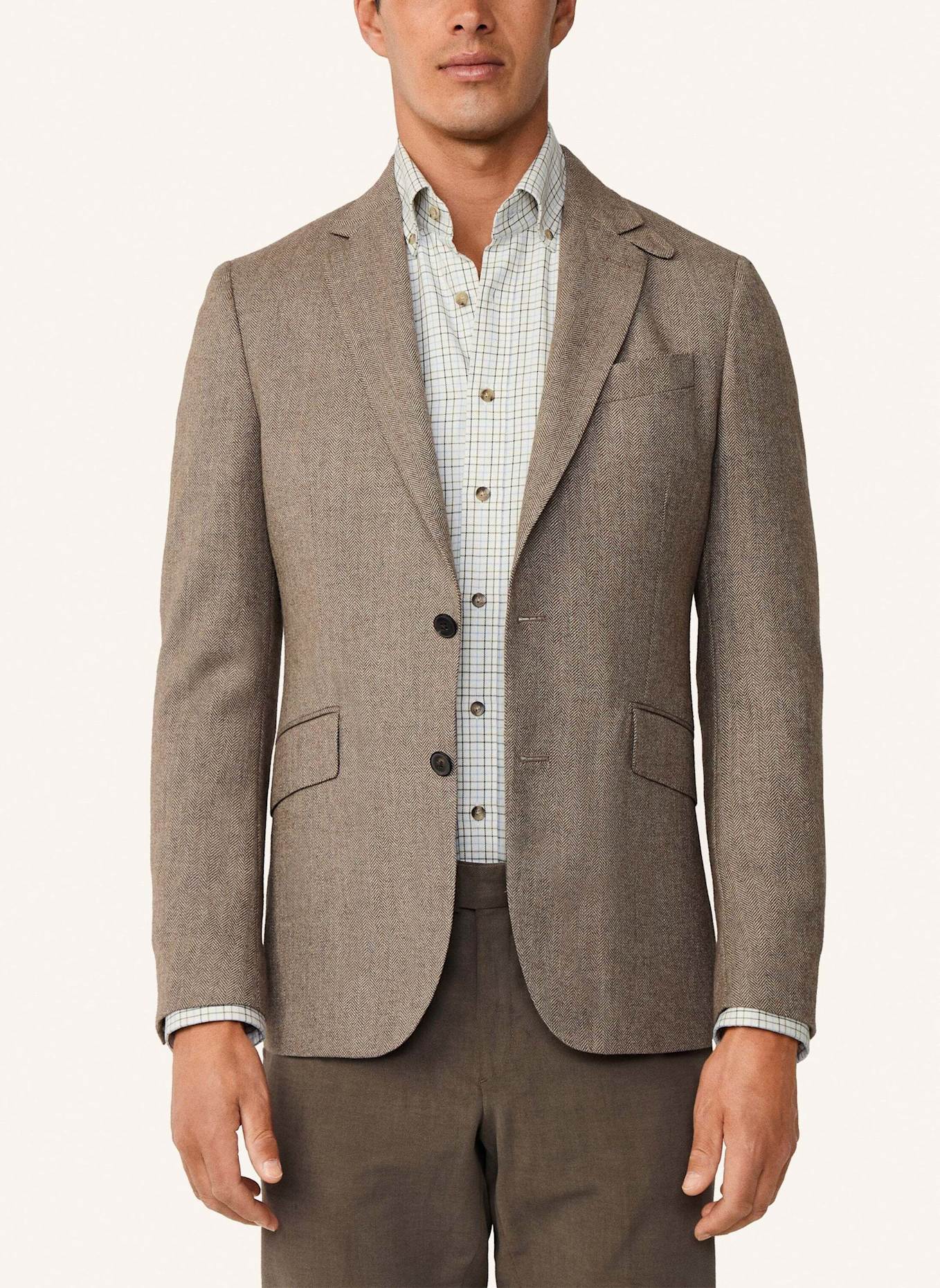 HACKETT LONDON Blazer WOOL HBONE JKT: BEIGE