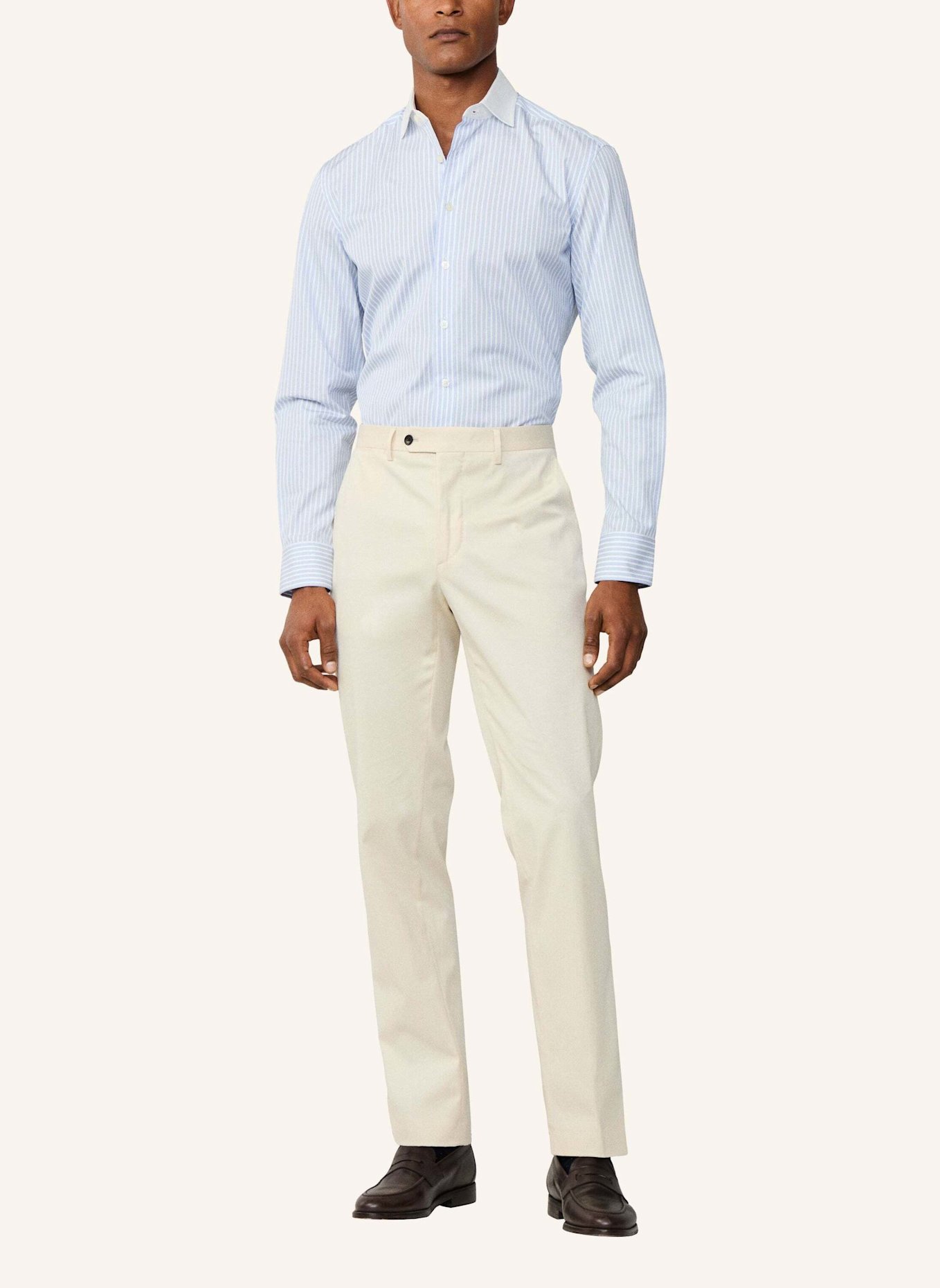 HACKETT LONDON Freizeithemd DRESS STRIPE: HELLBLAU