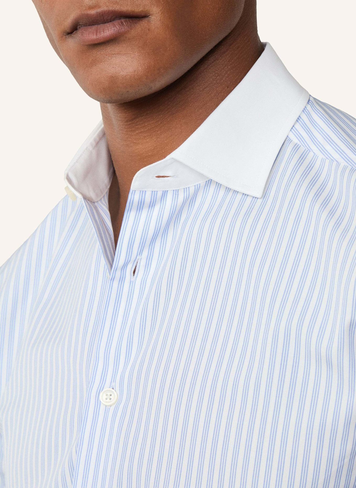 HACKETT LONDON Freizeithemd DRESS STRIPE: HELLBLAU