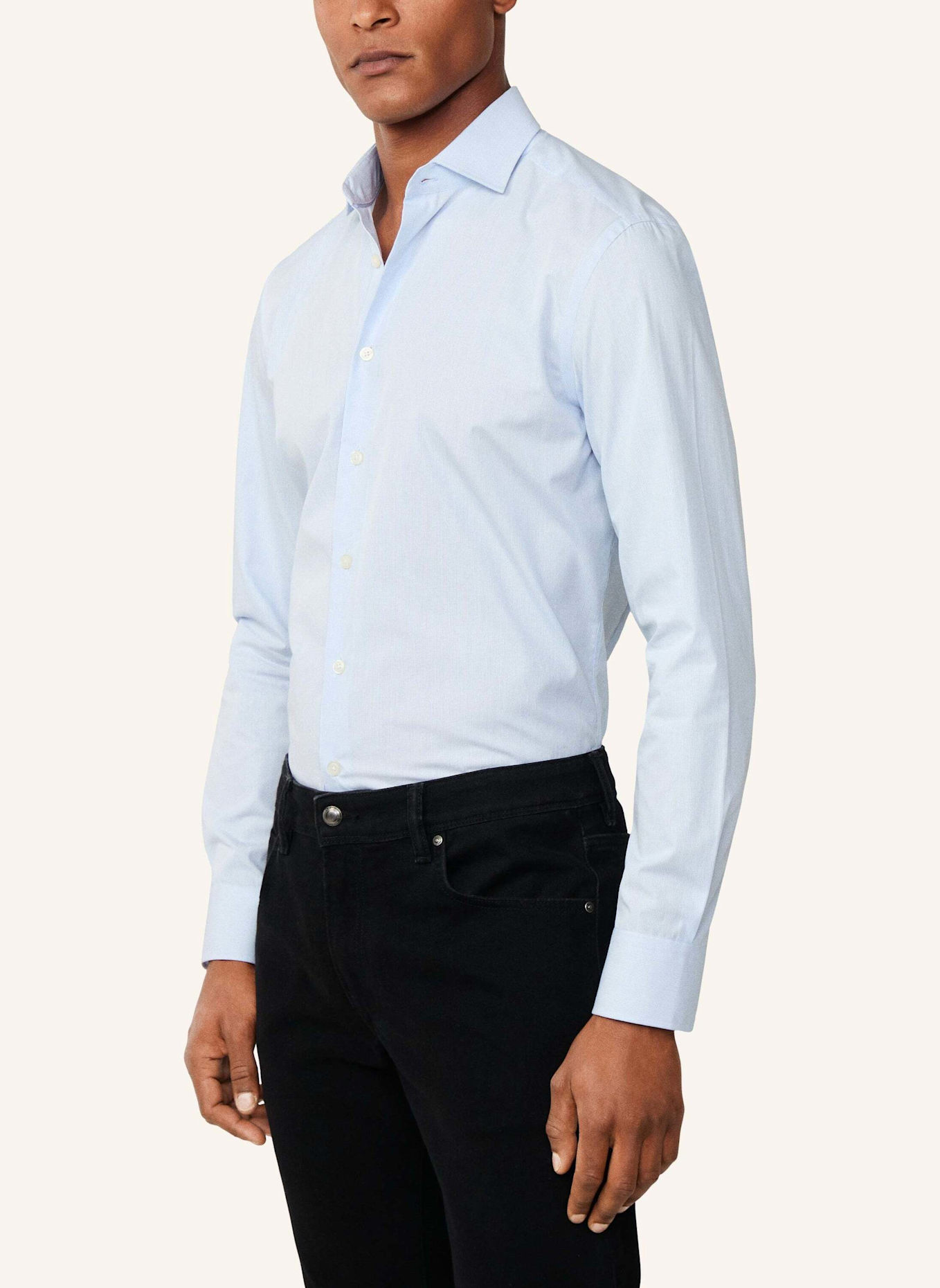 HACKETT LONDON Freizeithemd MAGIC SHIRT CHECK: HELLBLAU