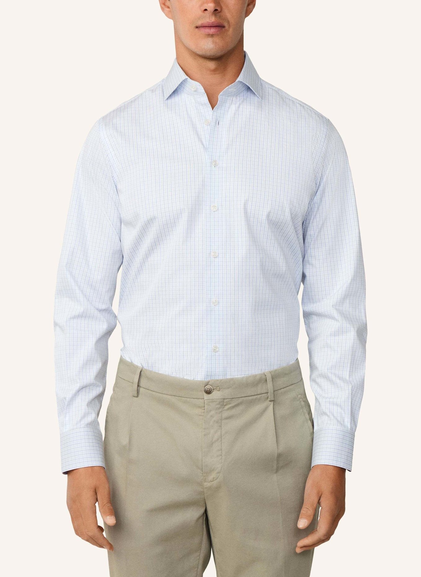 HACKETT LONDON Freizeithemd FORMAL GRAPH CHK: HELLBLAU