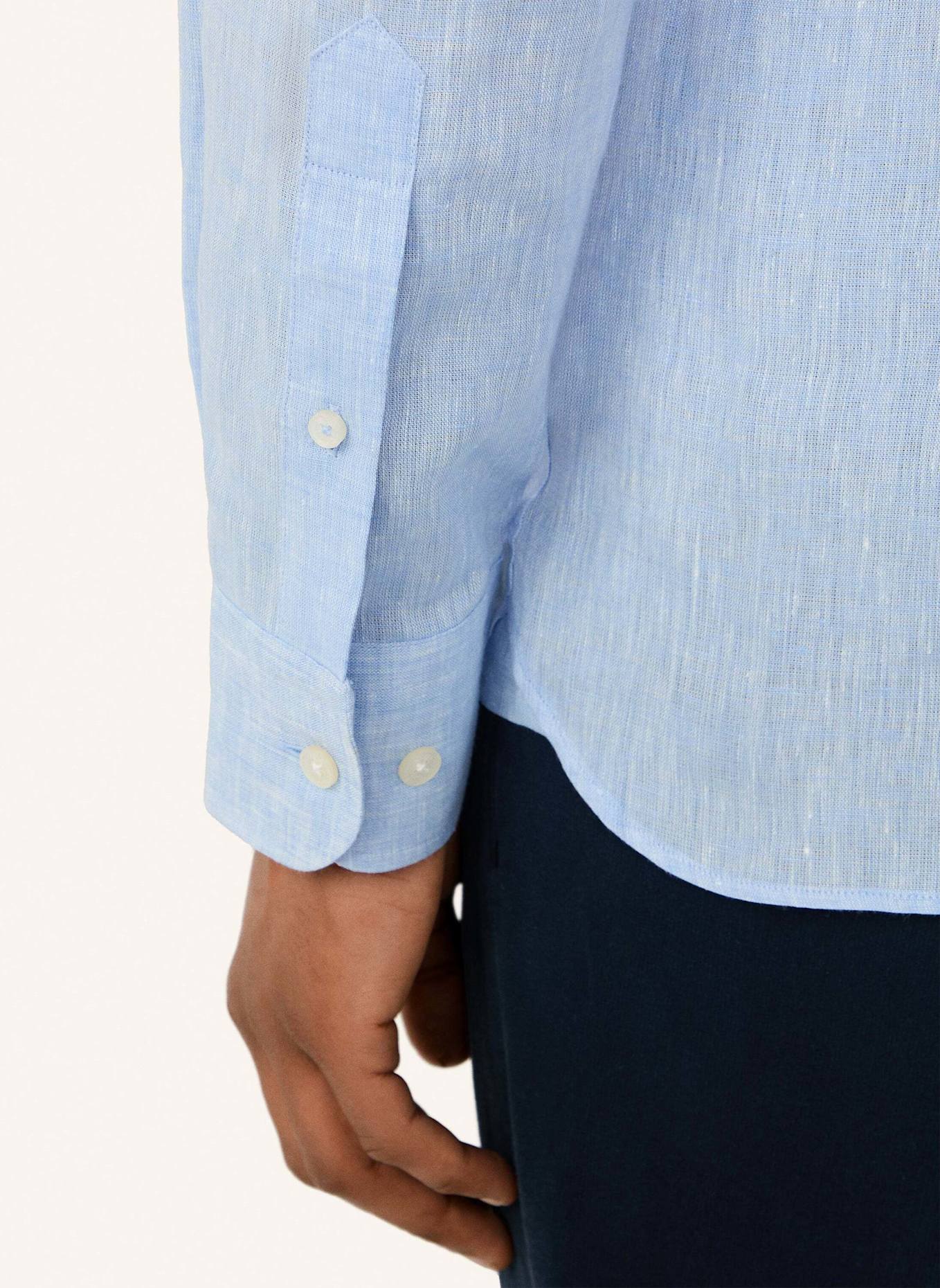 HACKETT LONDON Freizeithemd YARN DYE LINEN: HELLBLAU